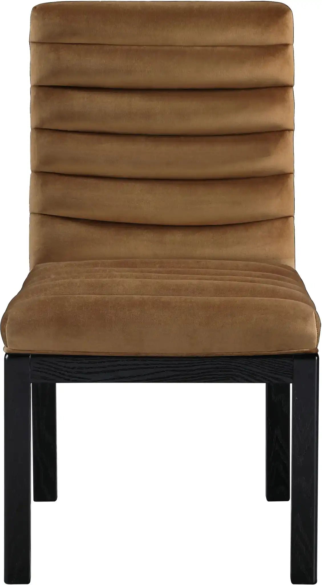 Evelyn - Dining Chair With Black Legs - Saddle