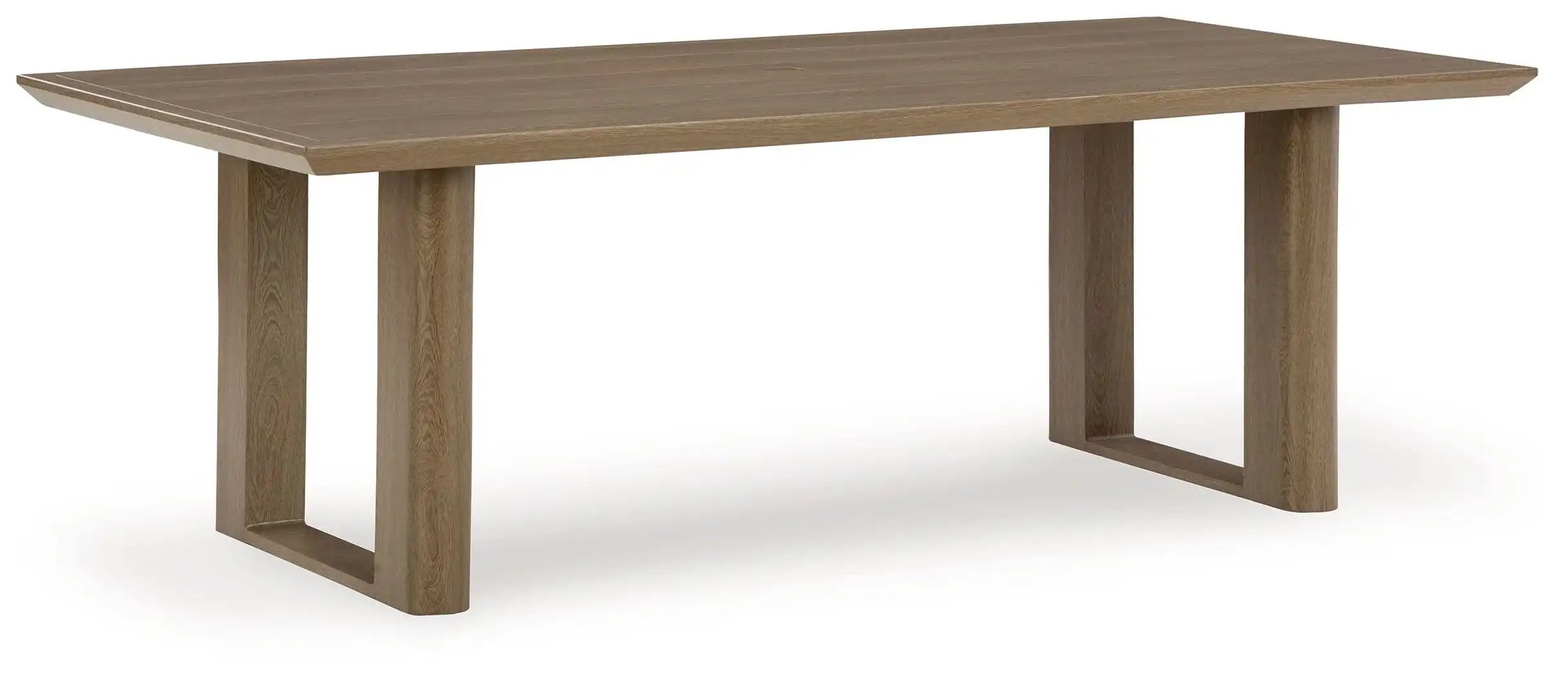 Serene Bay - Rectangular Dining Table With Umbrella Option - Dark Brown - Best Buy Furniture