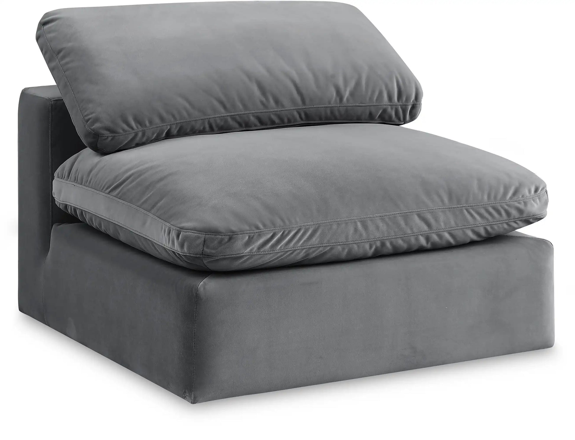 Comfy - Velvet Armless Chair - Best Buy Furniture