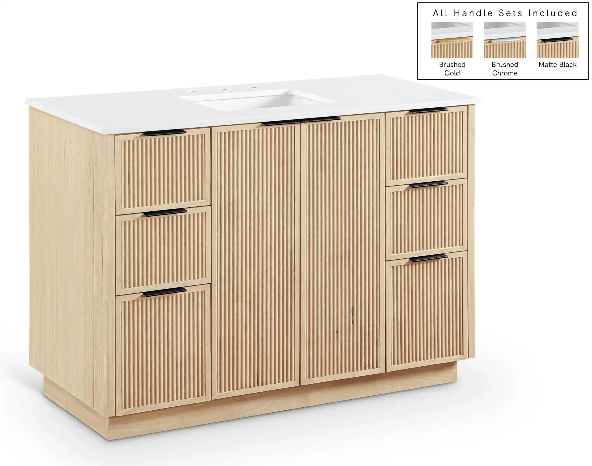 Willard - Engineered Stone And Solid Wood Bathroom Vanity - Best Buy Furniture