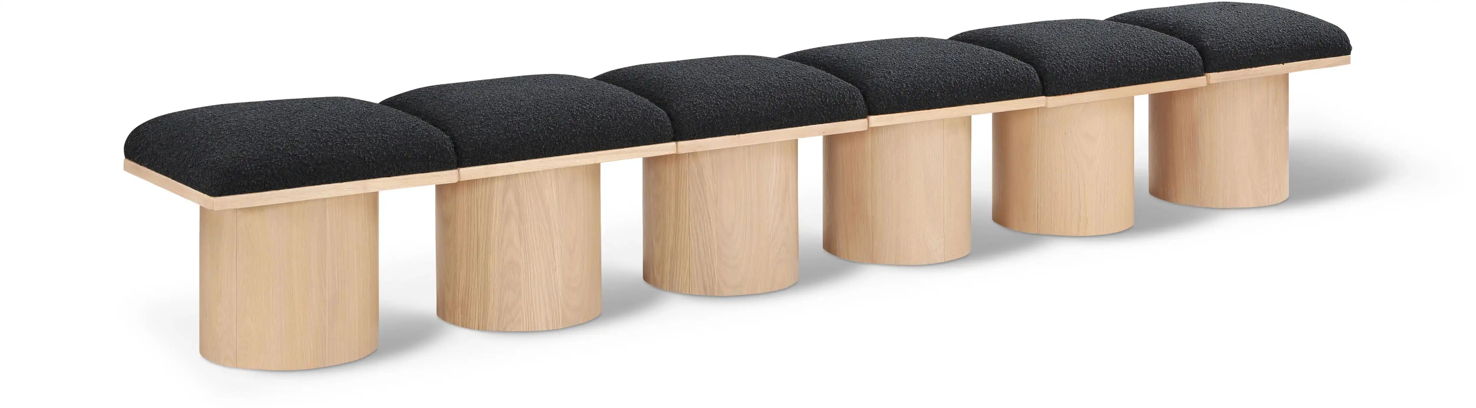 Pavilion - 6 Piece Modular Bench With Natural Base - Best Buy Furniture