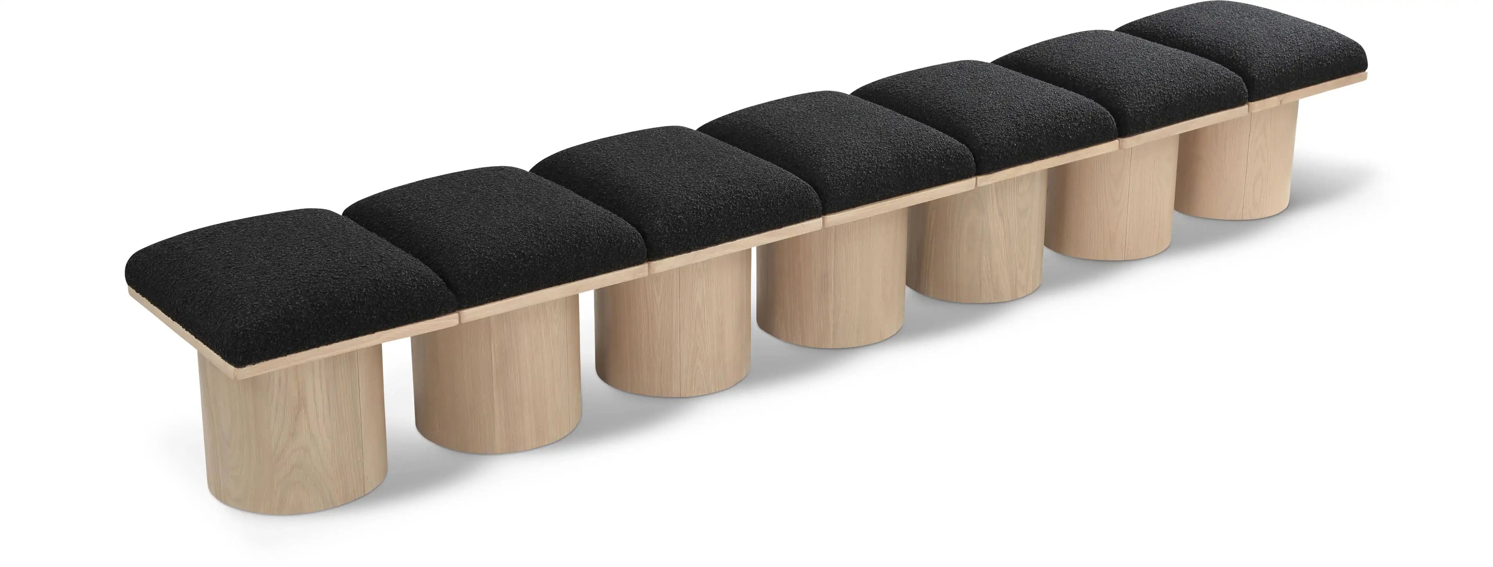 Pavilion - 7 Piece Modular Bench With Natural Base - Best Buy Furniture