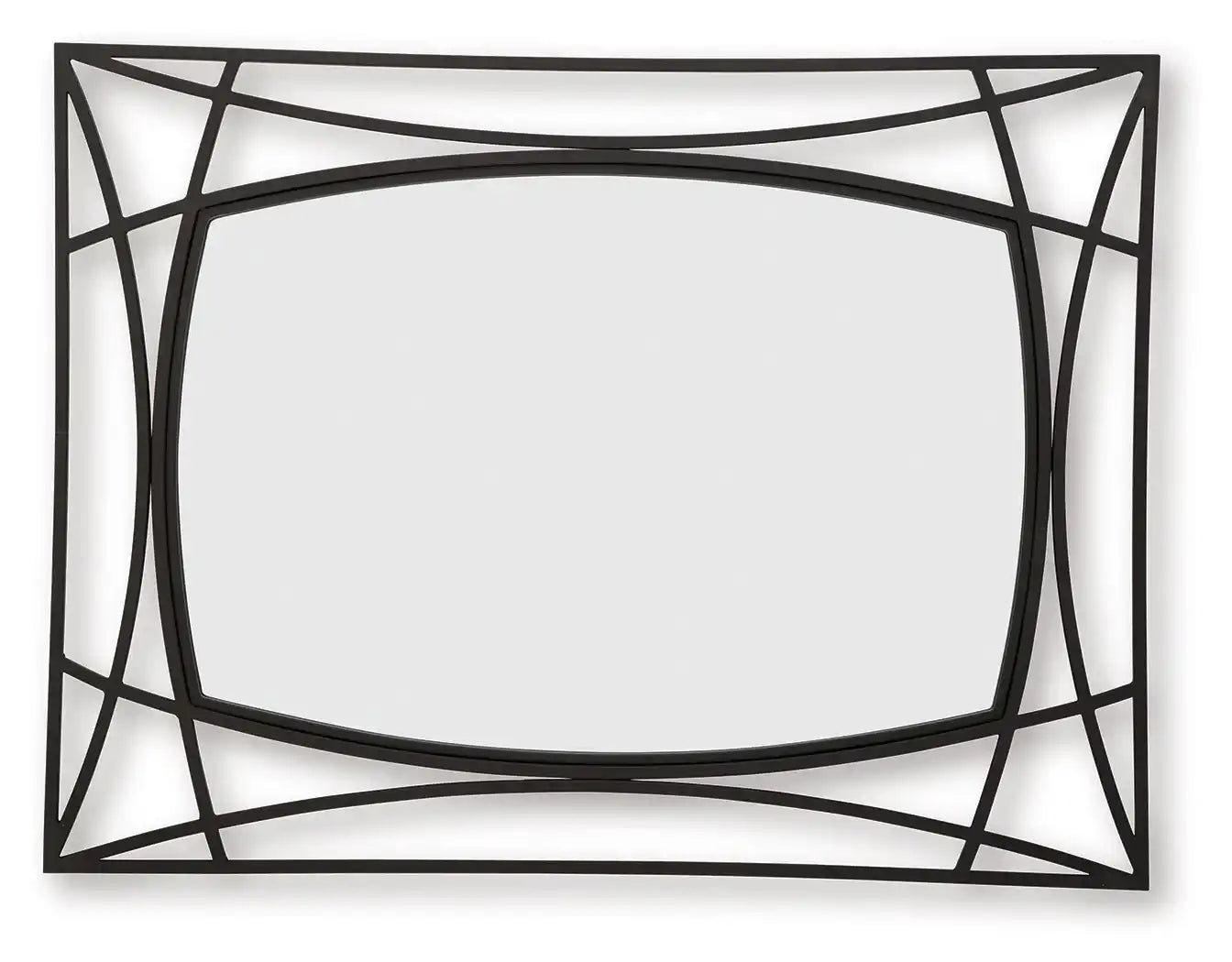 Freenville - Accent Mirror - Black - Best Buy Furniture