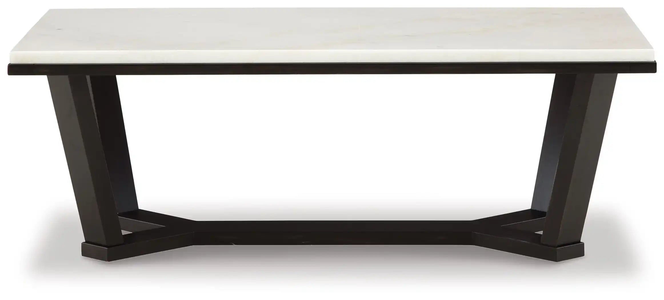 Fostead - Rectangular Cocktail Table - White / Espresso - Best Buy Furniture