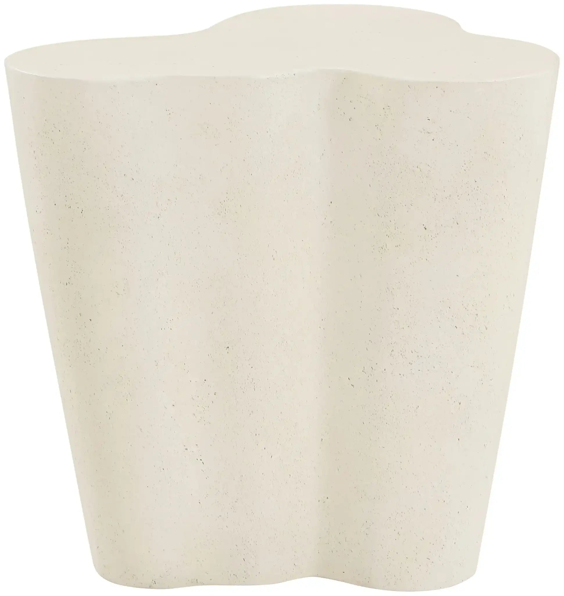 Monza - Concrete And Fiberglass Indoor / Outdoor End Table - Cream