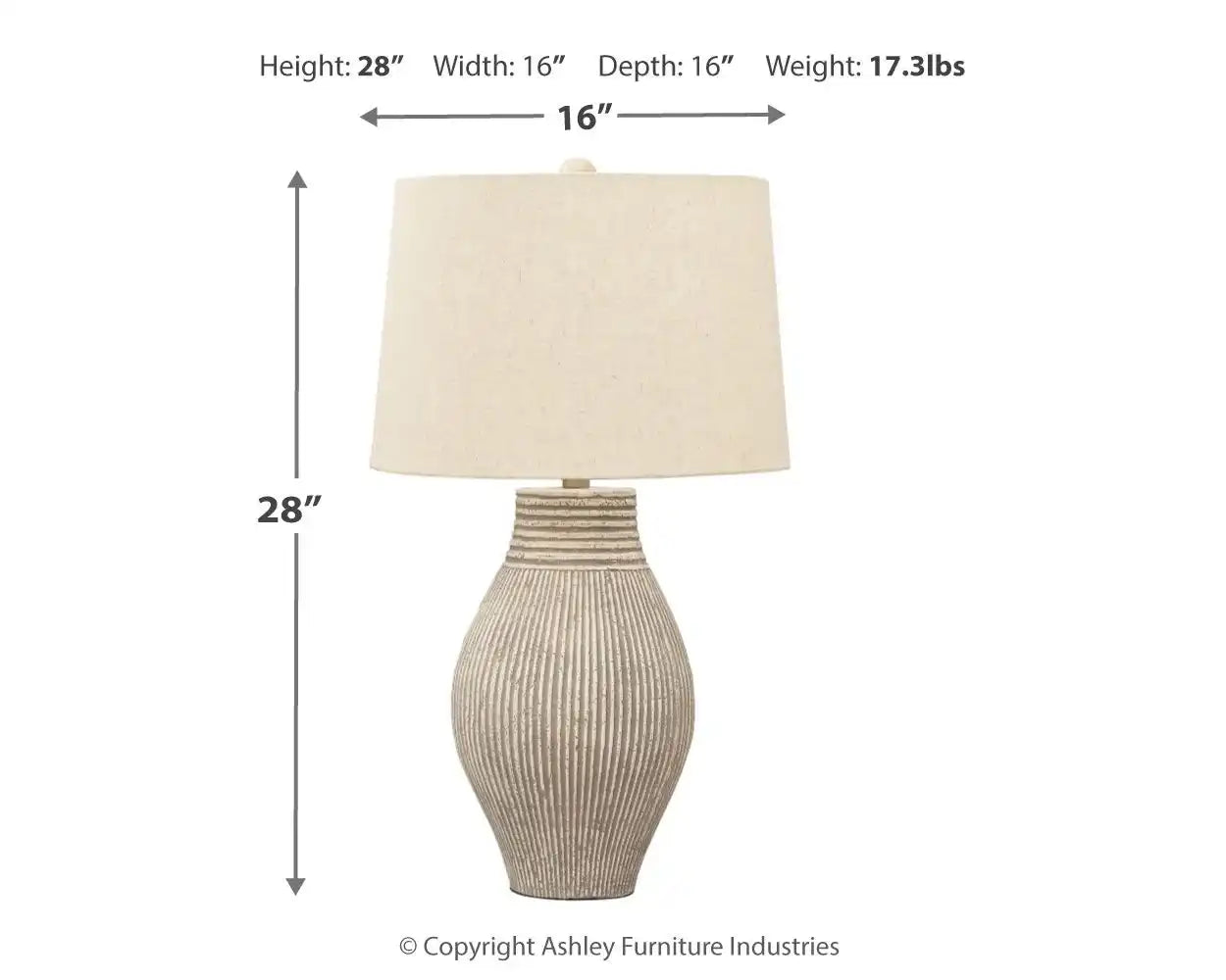 Layal - Paper Table Lamp - Beige - Best Buy Furniture