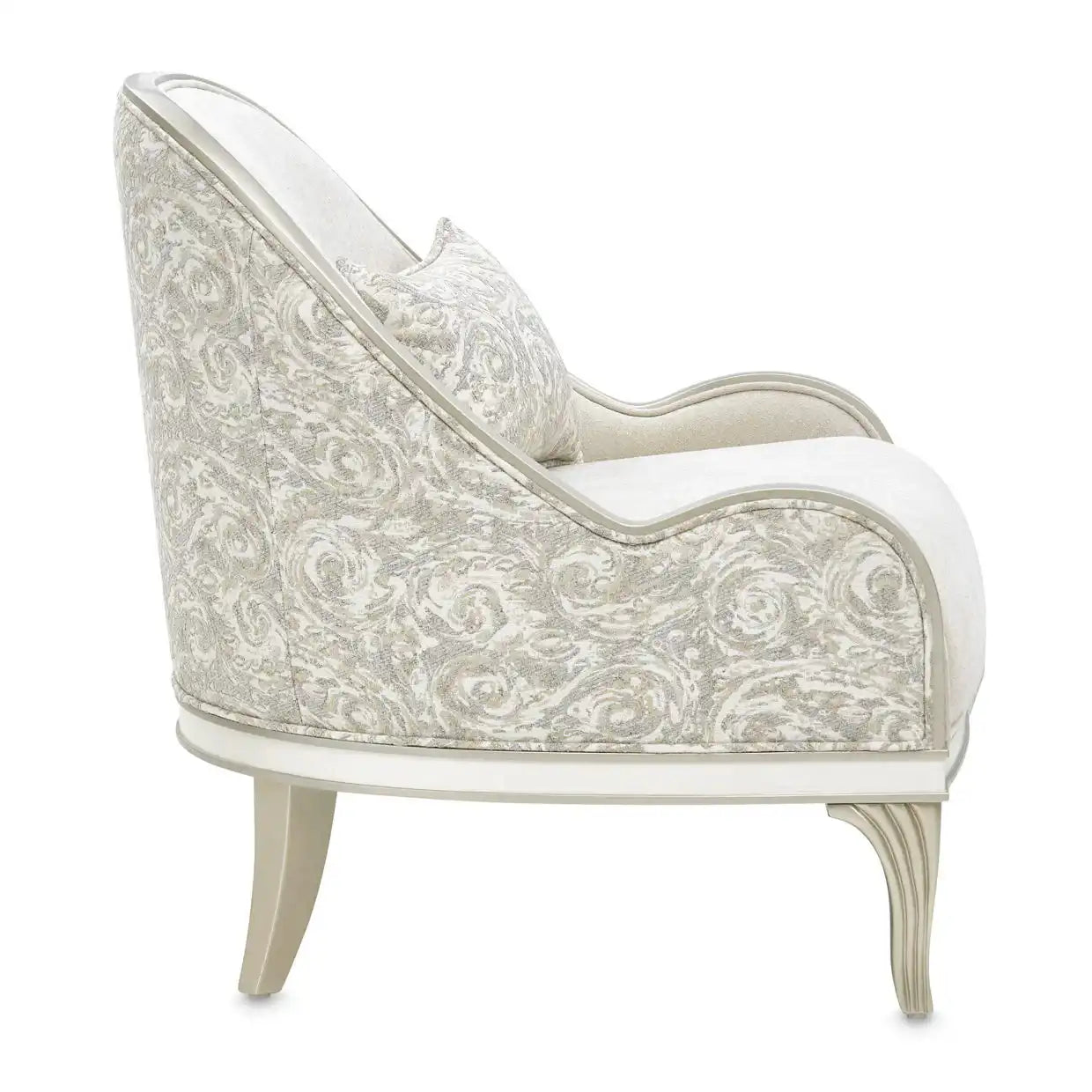 La Marisia - Chenille Accent Chair - Tranquil / Light Champagne - Best Buy Furniture