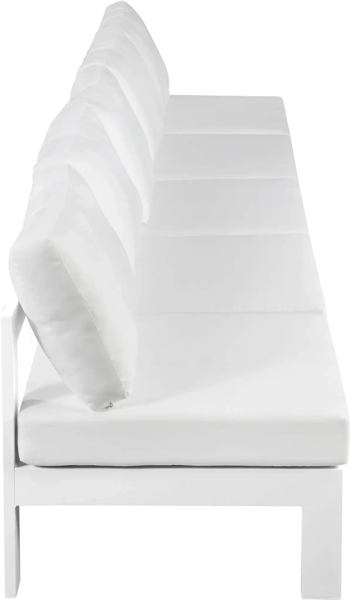 Nizuc - Outdoor Patio 5 Seat Modular Armless Sofa With White Frame