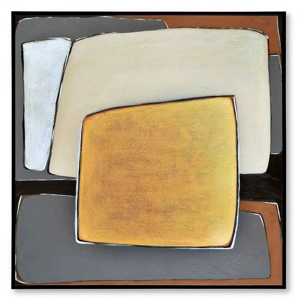 Actman - Wall Art - Cream / Brown / Gray - Best Buy Furniture