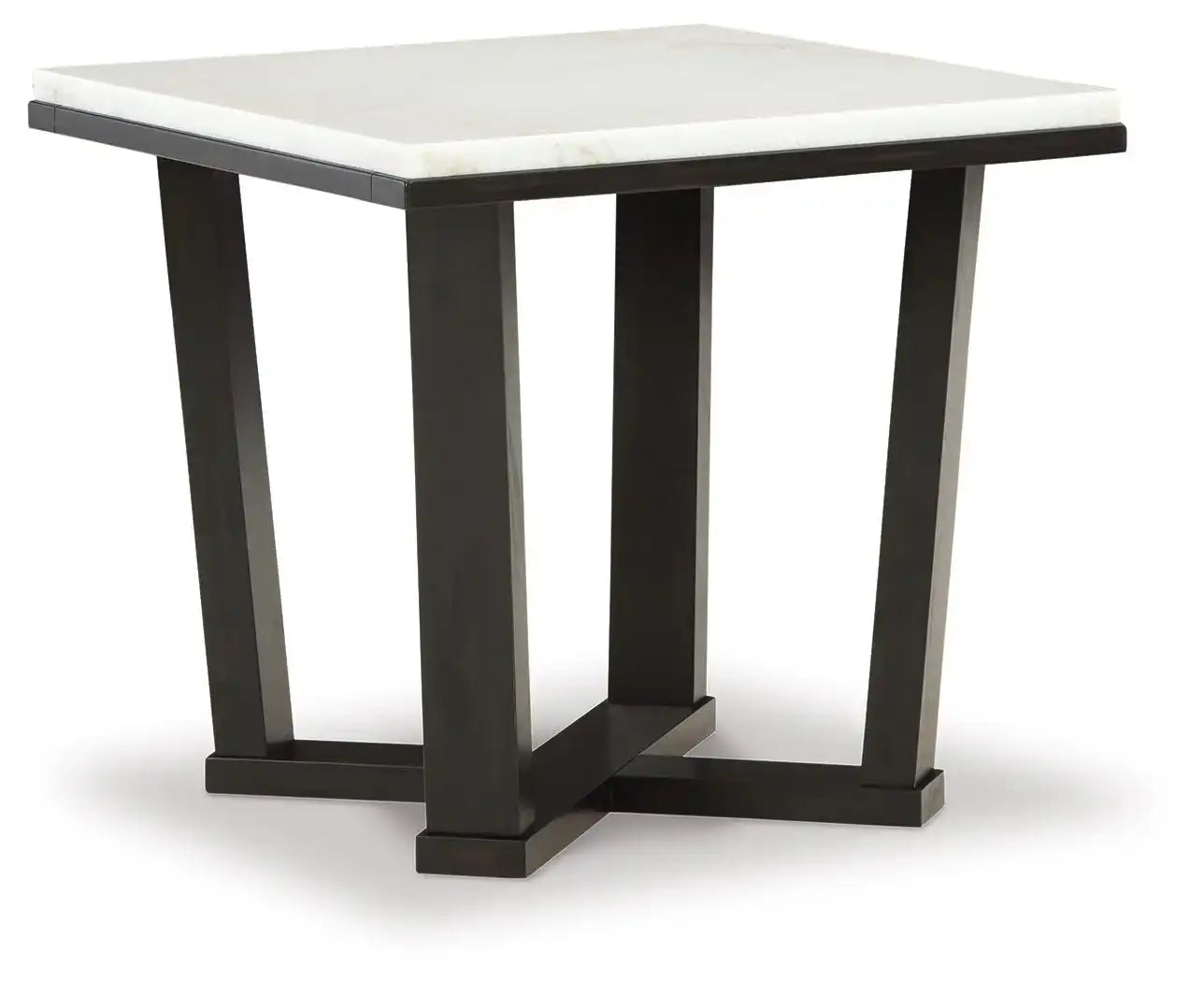 Fostead - Square End Table - White / Espresso - Best Buy Furniture
