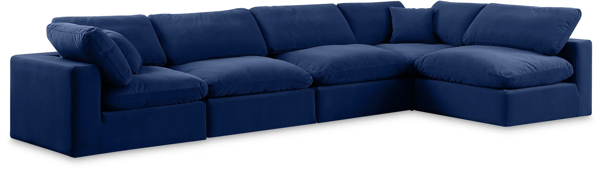 Comfy - 5 Piece Velvet Modular Sectional - Best Buy Furniture
