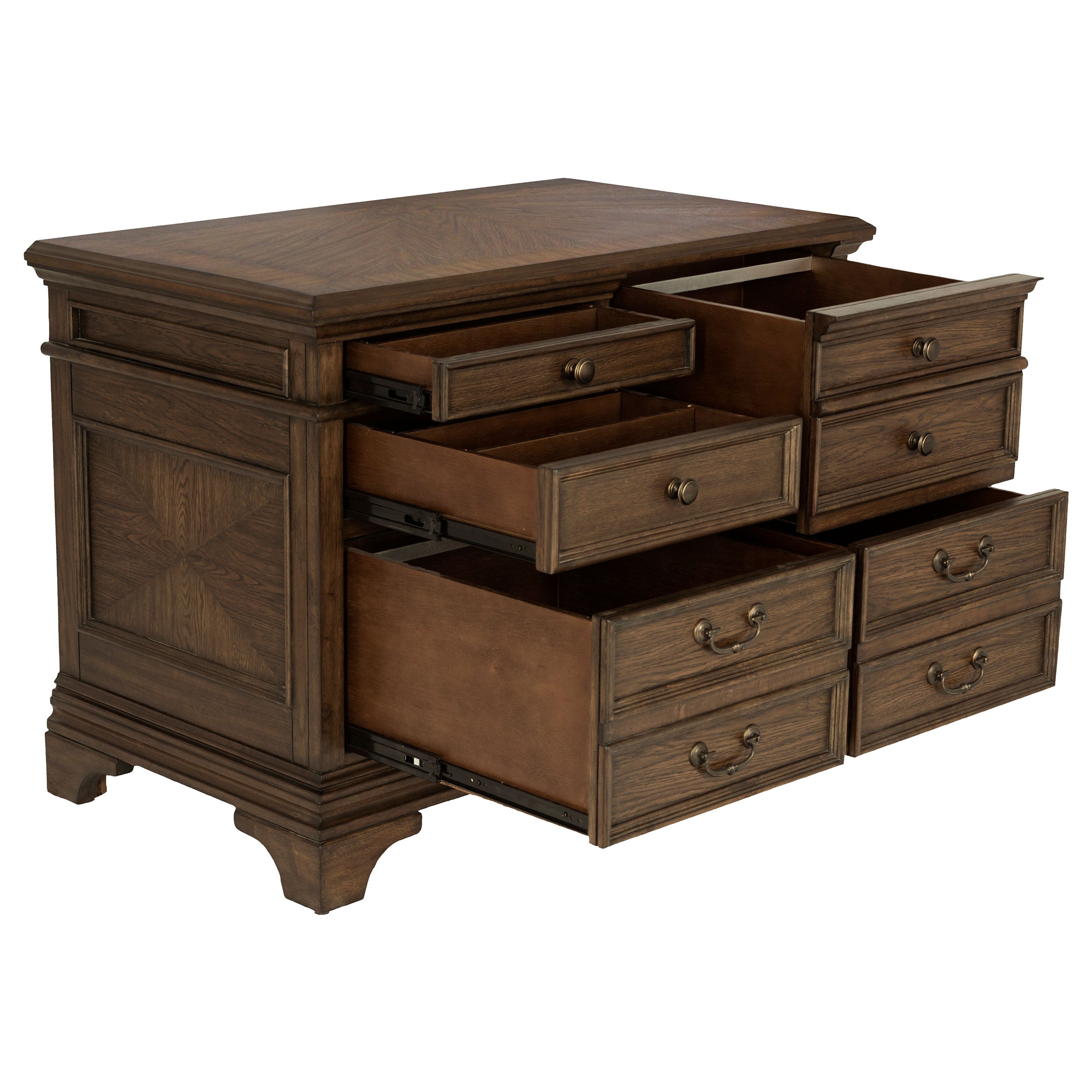 Hartshill 5-drawer Home Office File Cabinet Burnished Oak-CoasterElevations