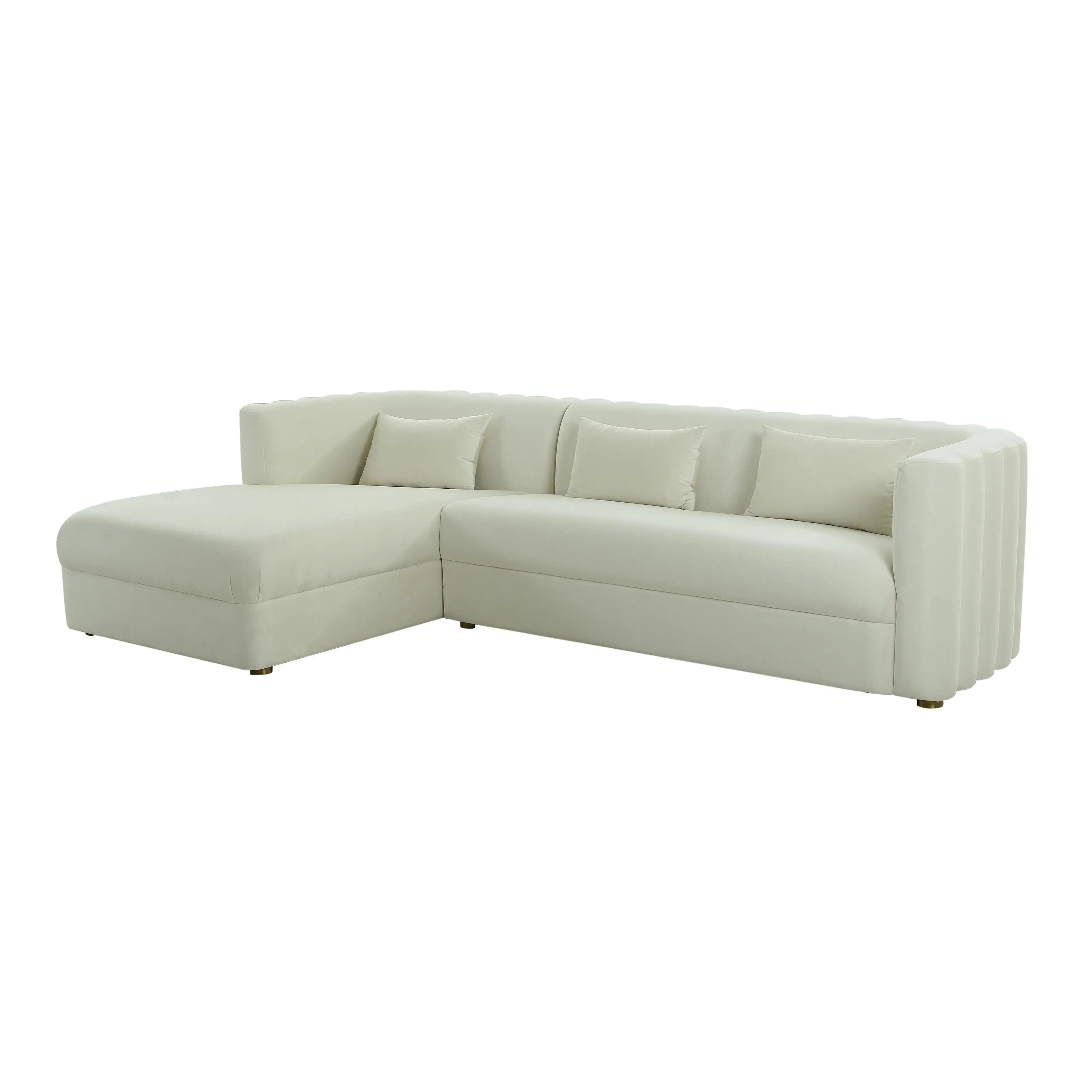 Callie - Velvet Sectional - LAF - Best Buy Furniture