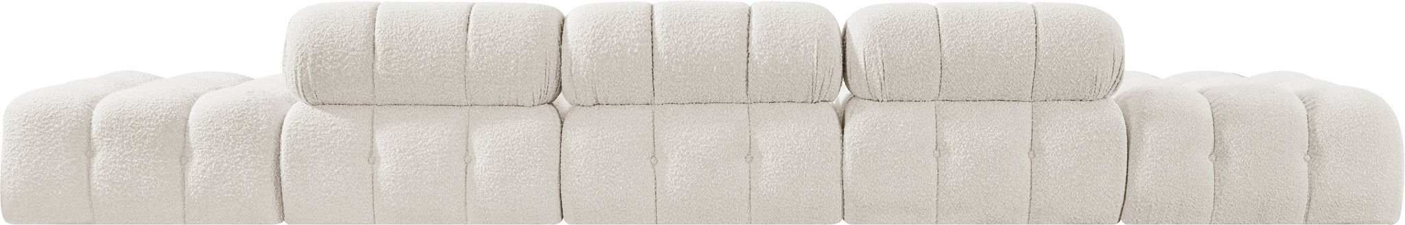 Ames - 5 Piece Boucle Upholstered Modular Sofa With 2 Armless Seats