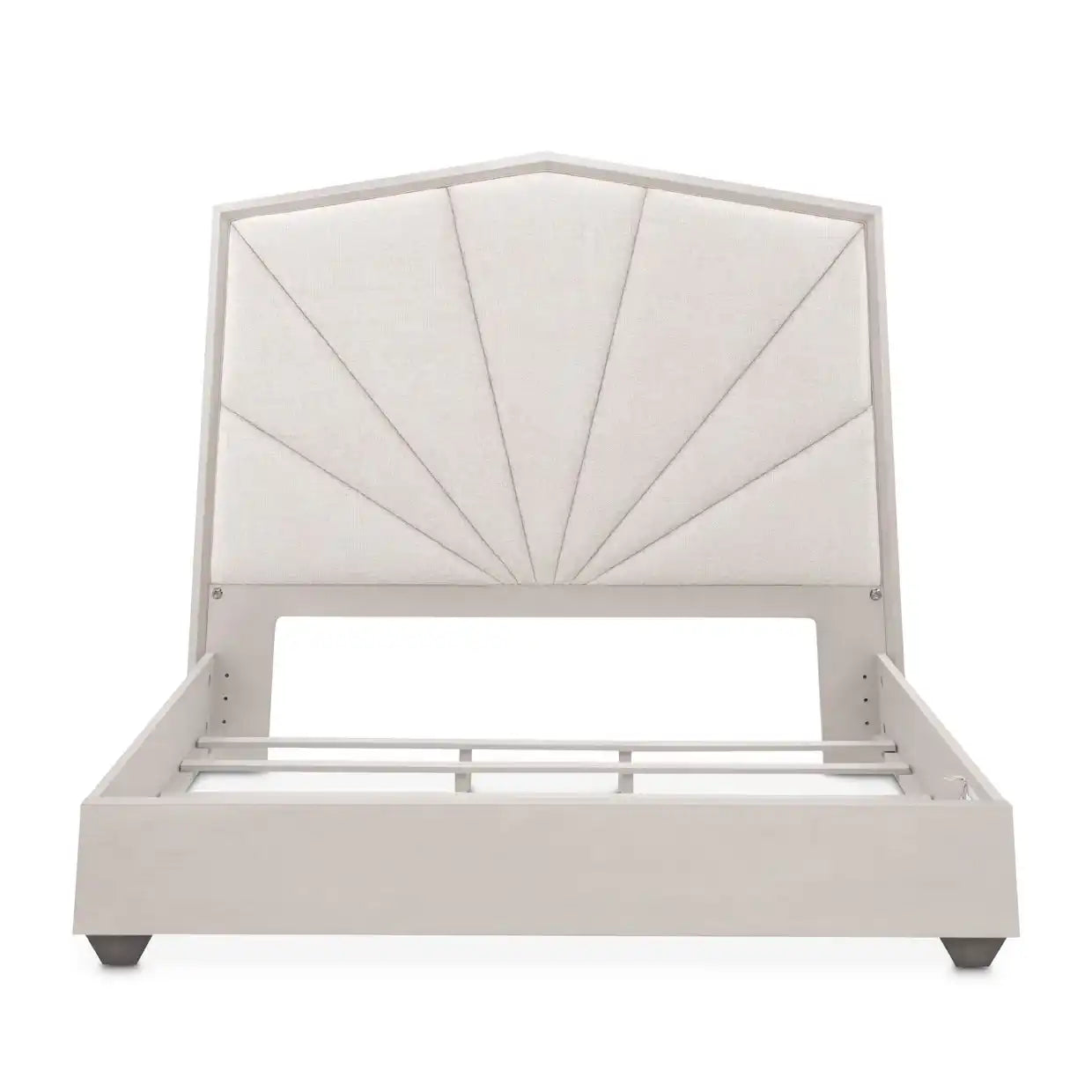 Fantosini - King Tufted Panel Bed - Silver Mist - Best Buy Furniture