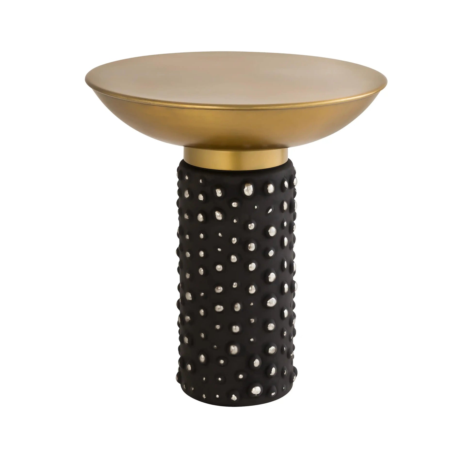 Blaze - Glass / Brass Side Table - Light Brown - Best Buy Furniture