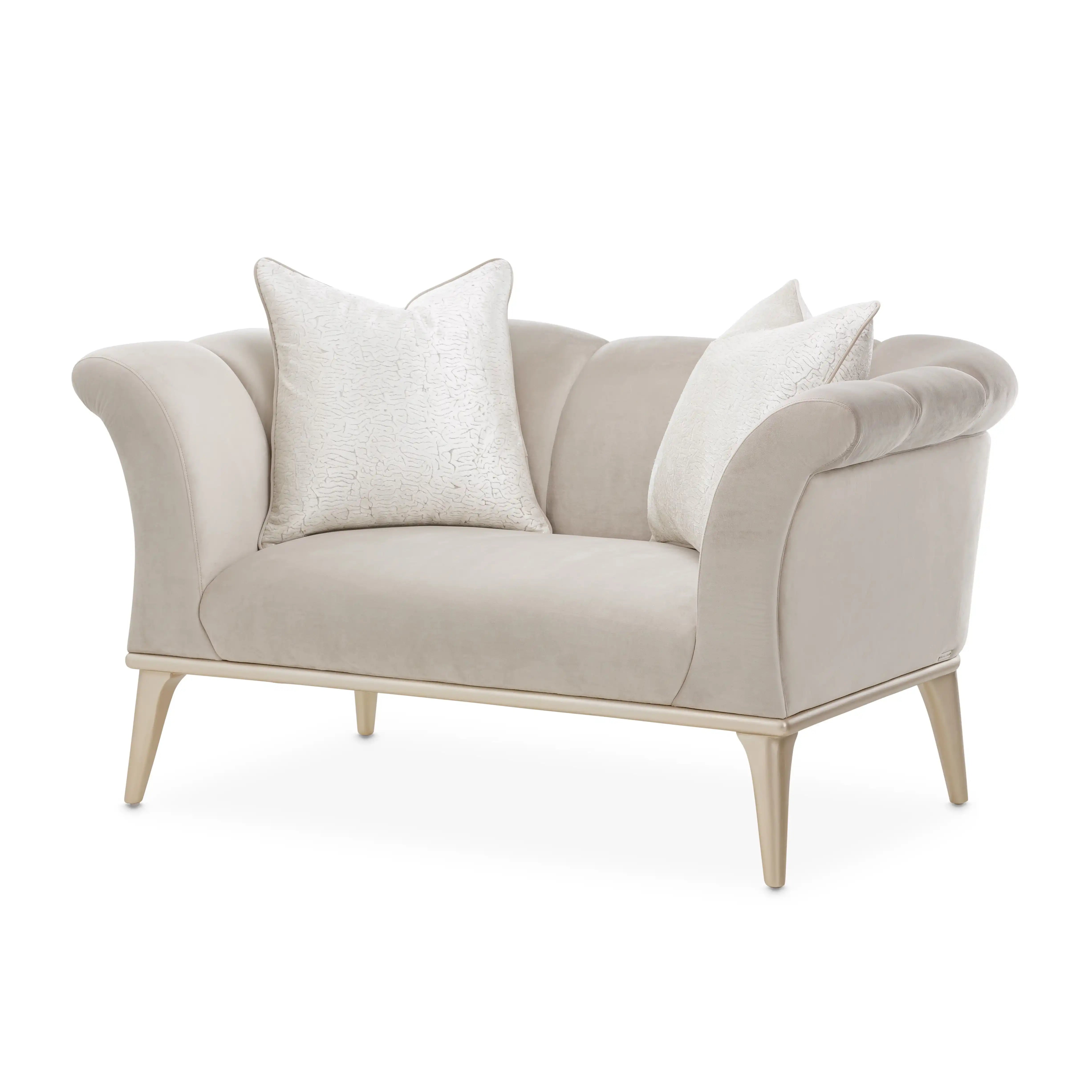 Yvette - Chair And A Half - Porcini/Medium Champagne - Best Buy Furniture