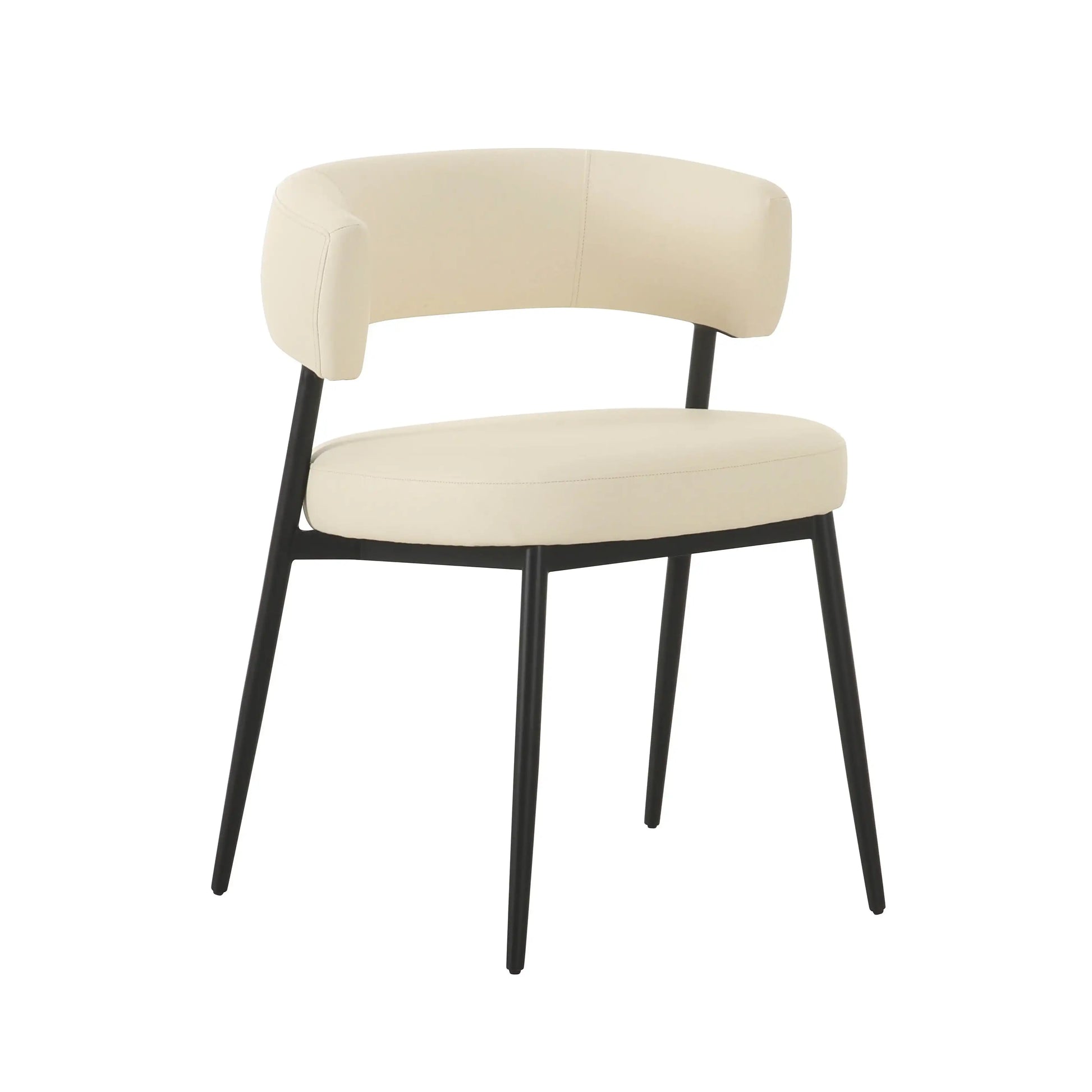 Maxine - Vegan Leather Dining Chair - Cream - Best Buy Furniture
