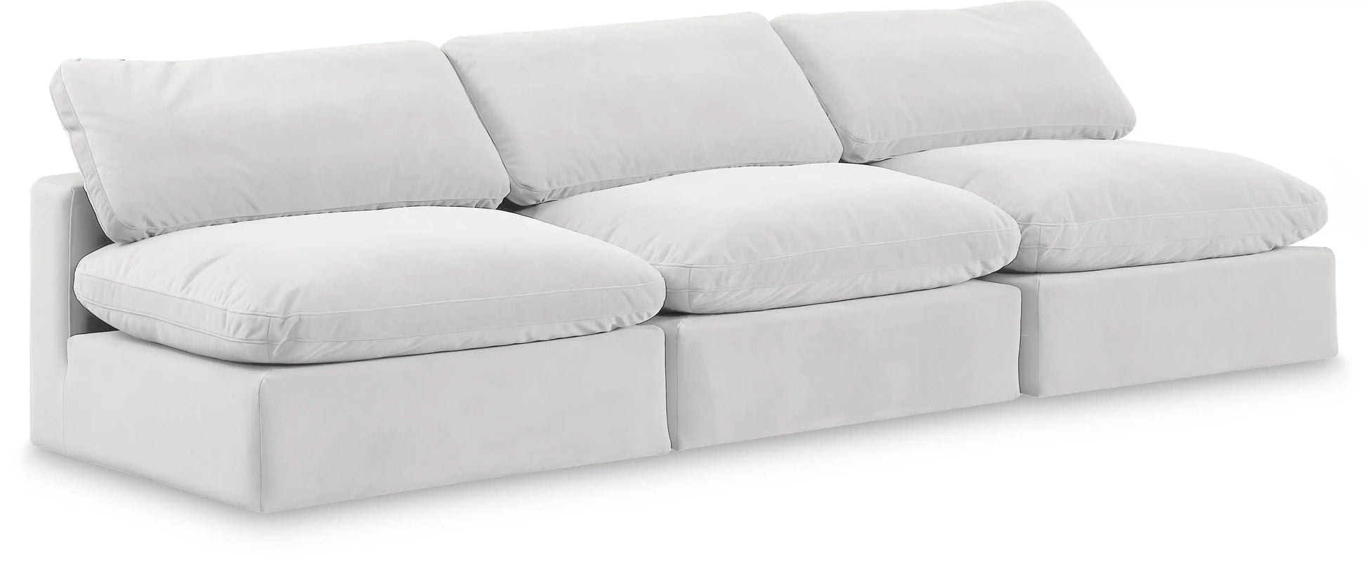 Comfy - Velvet Modular Armless Sofa 3 Seats - Best Buy Furniture