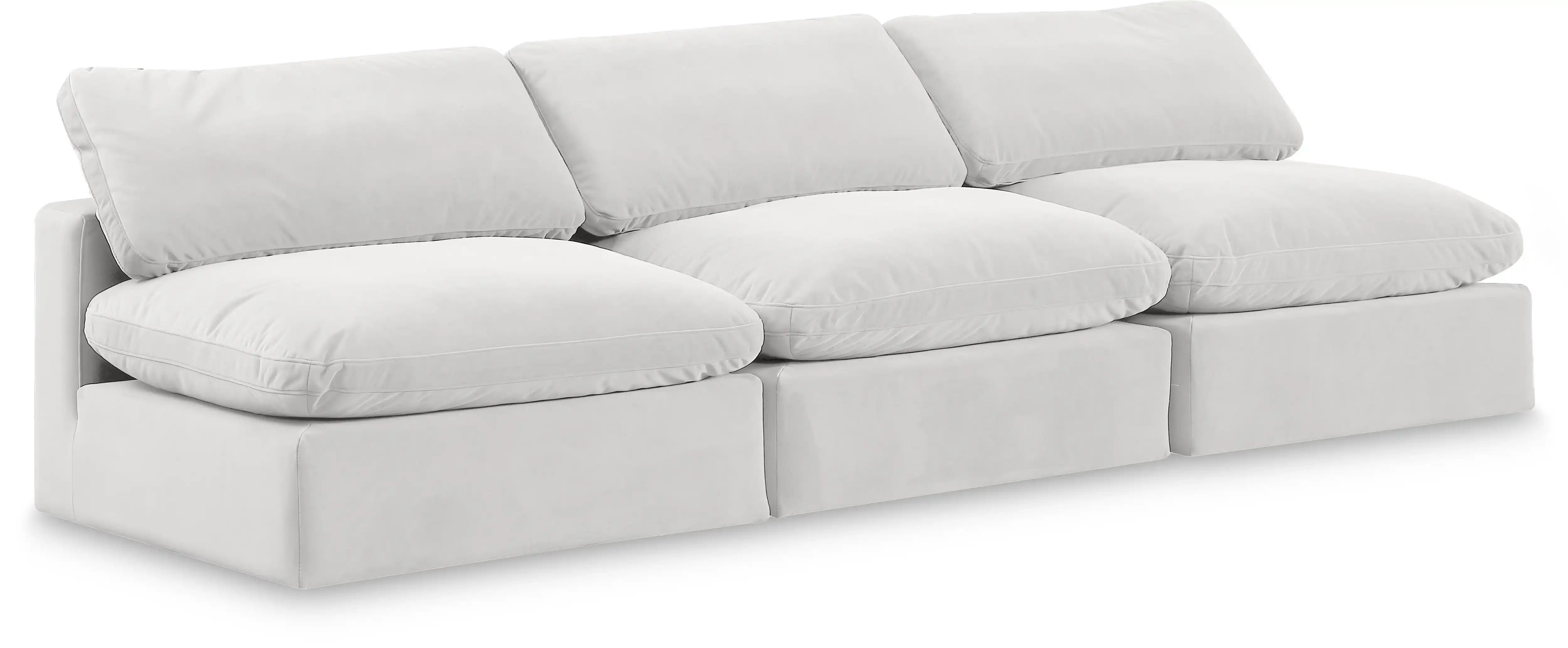 Comfy - Velvet Modular Armless Sofa 3 Seats - Best Buy Furniture