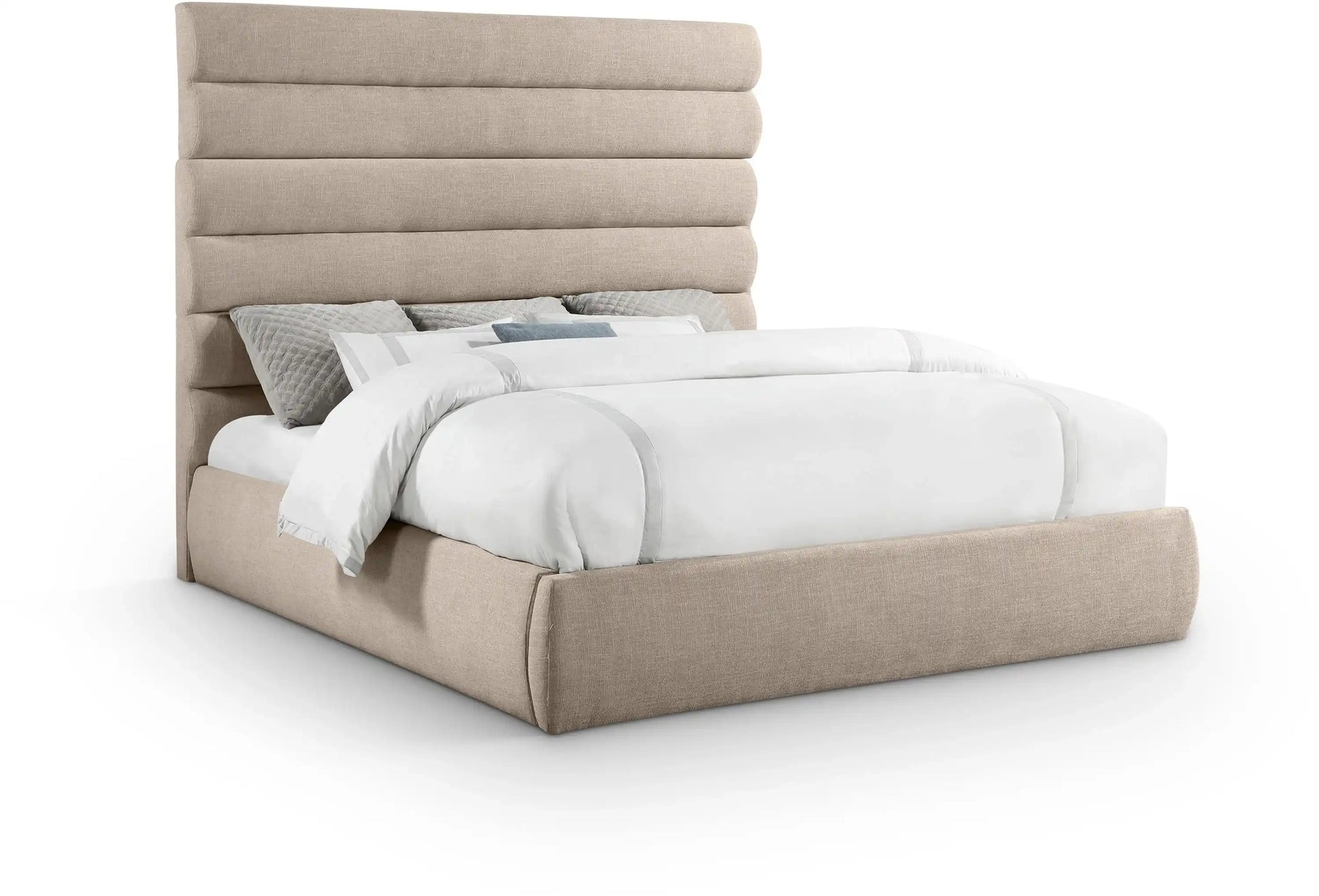 Adam - Linen Fabric Bed With 70.5" Headboard - Best Buy Furniture