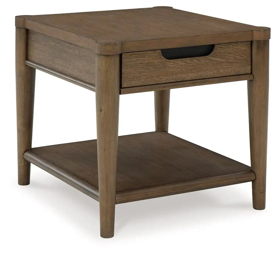 Roanhowe - Rectangular End Table - Brown - Best Buy Furniture