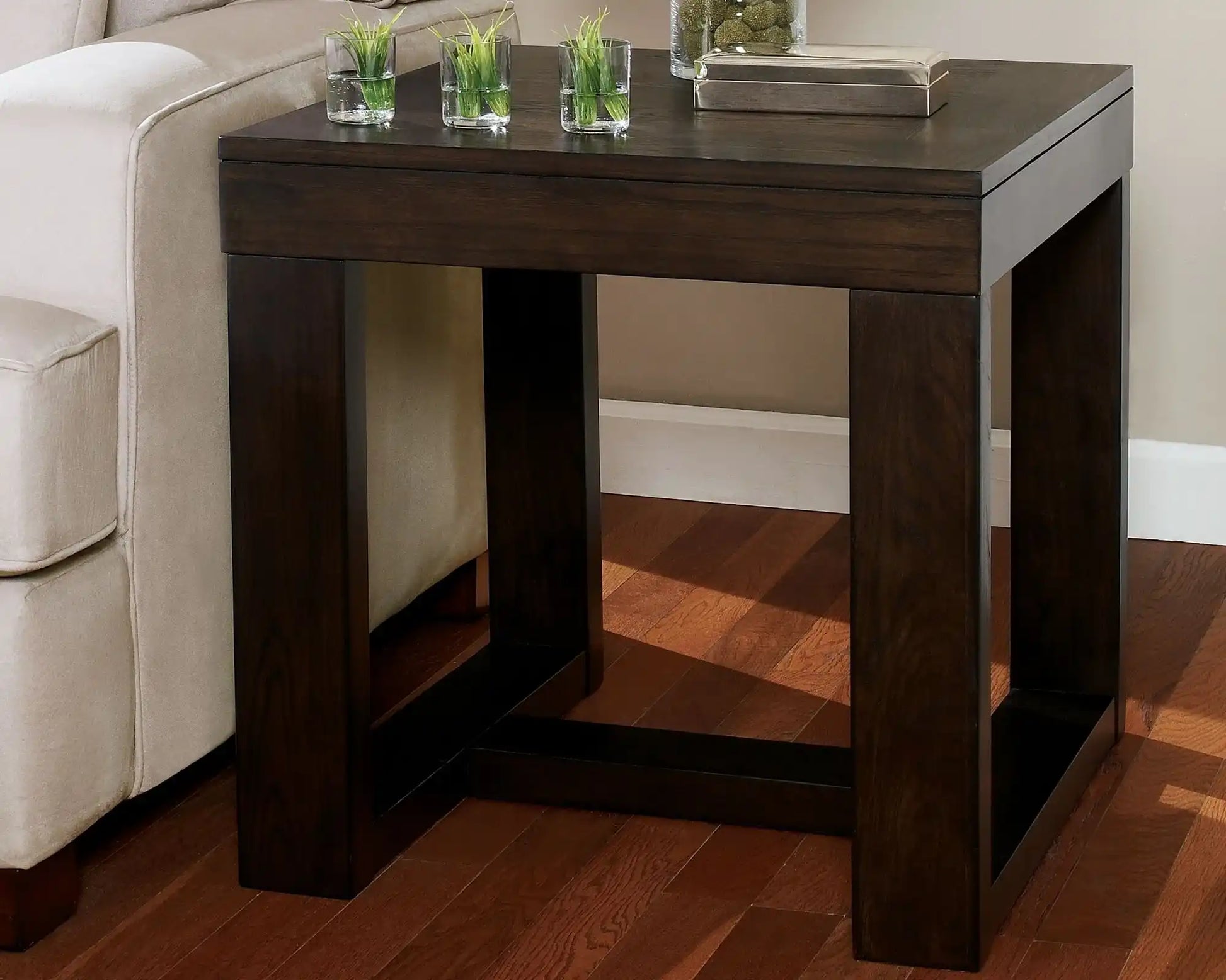 Watson - Square End Table - Dark Brown - Best Buy Furniture