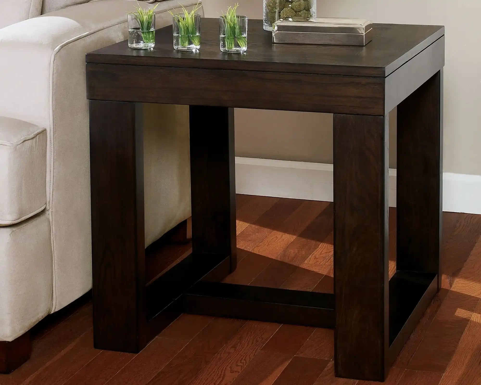 Watson - Square End Table - Dark Brown - Best Buy Furniture
