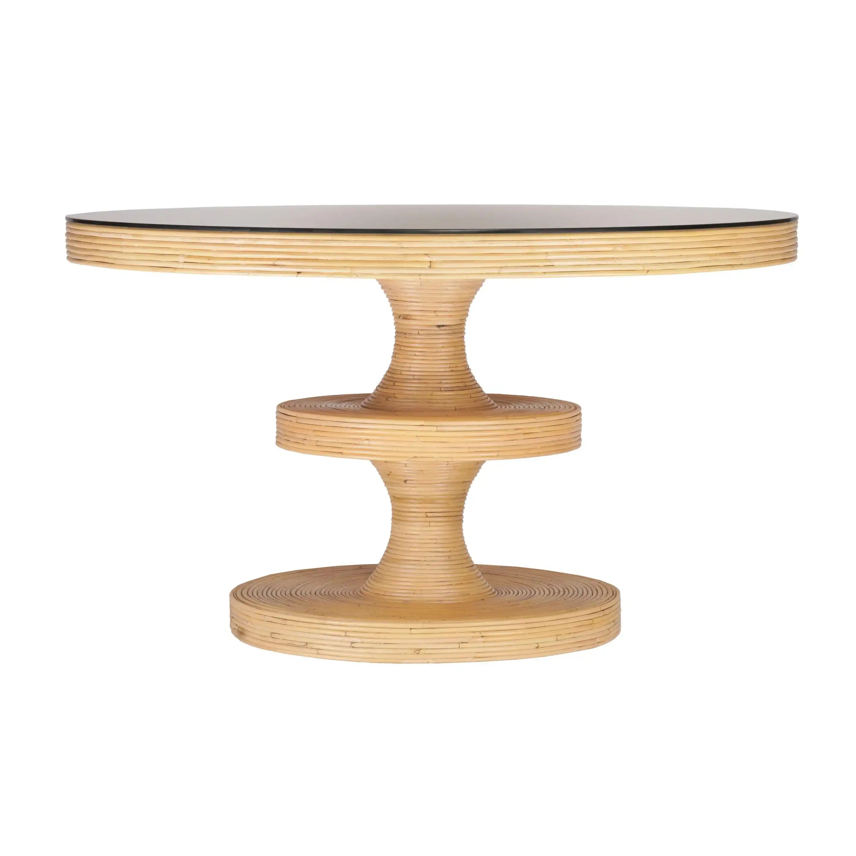 Apollonia - Rattan Round Dining Table - Natural - Best Buy Furniture