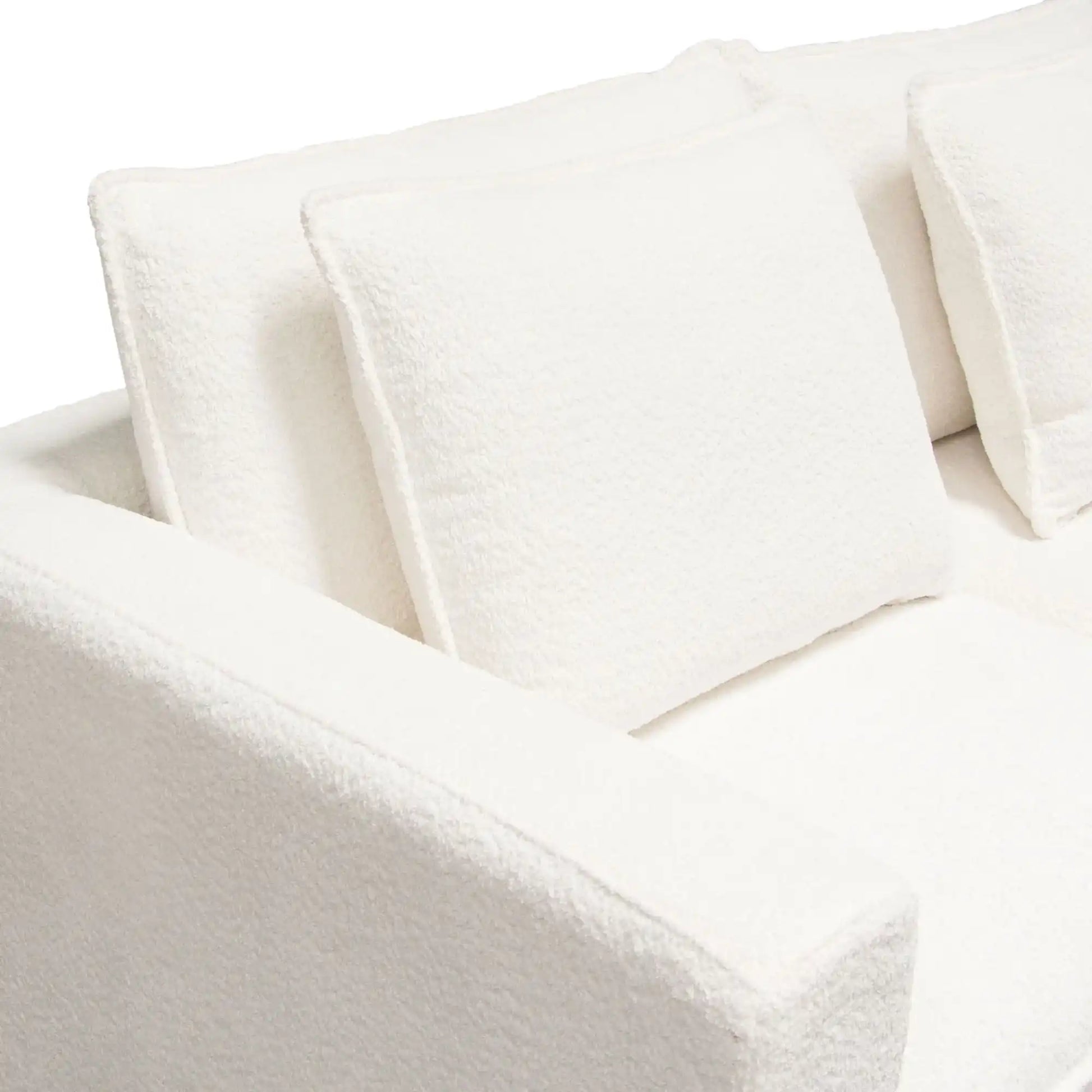 Ivy 3 Piece Modular Down Sofa – White Faux Shearling - Best Buy Furniture