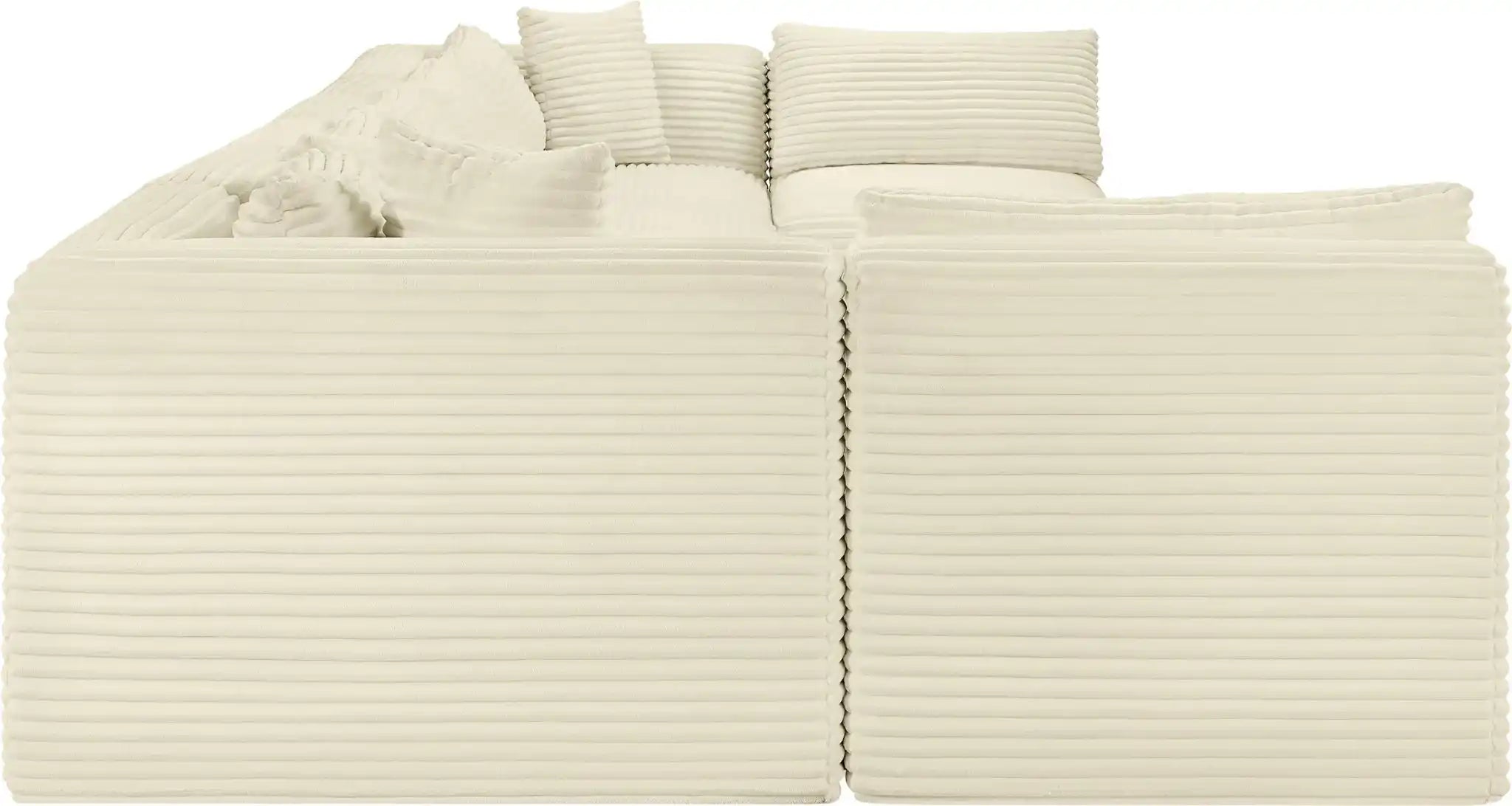 Shaggy - 8 Piece Modular U-Shaped Armless Sectional