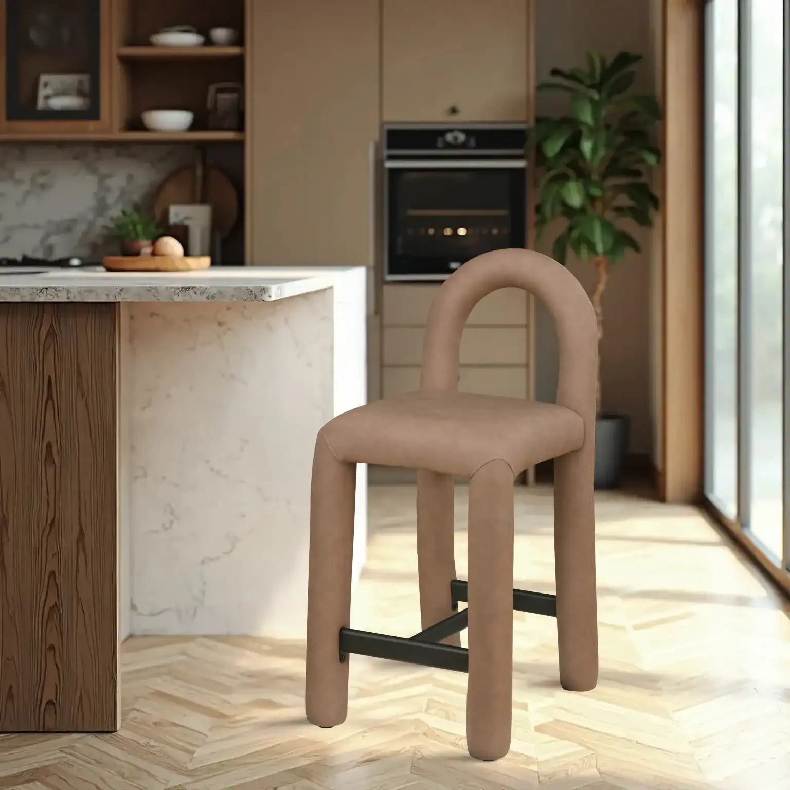 Amari - Faux Leather Stool