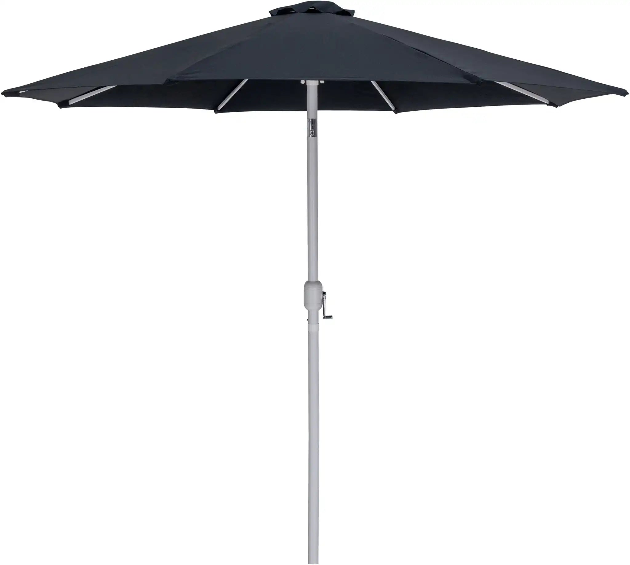 Fiji - Aluminum Patio Umbrella With Round Teak And White Base
