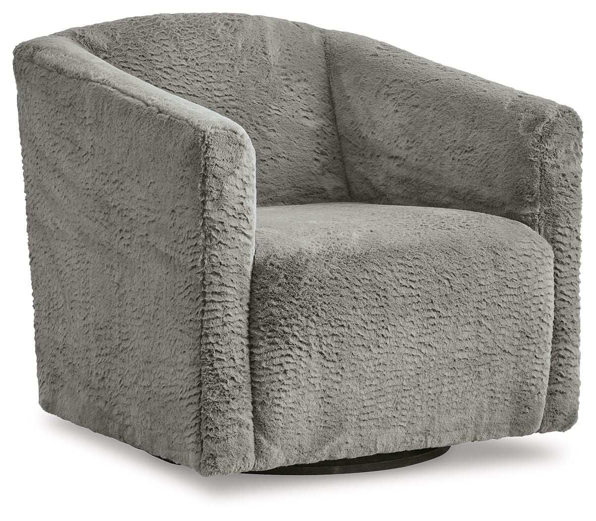 Bramner - Swivel Accent Chair - Charcoal - Best Buy Furniture