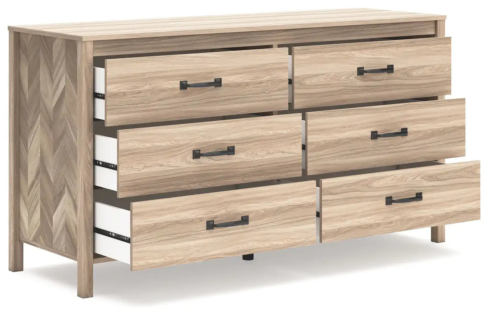 Battelle - Six Drawer Dresser - Tan - Best Buy Furniture