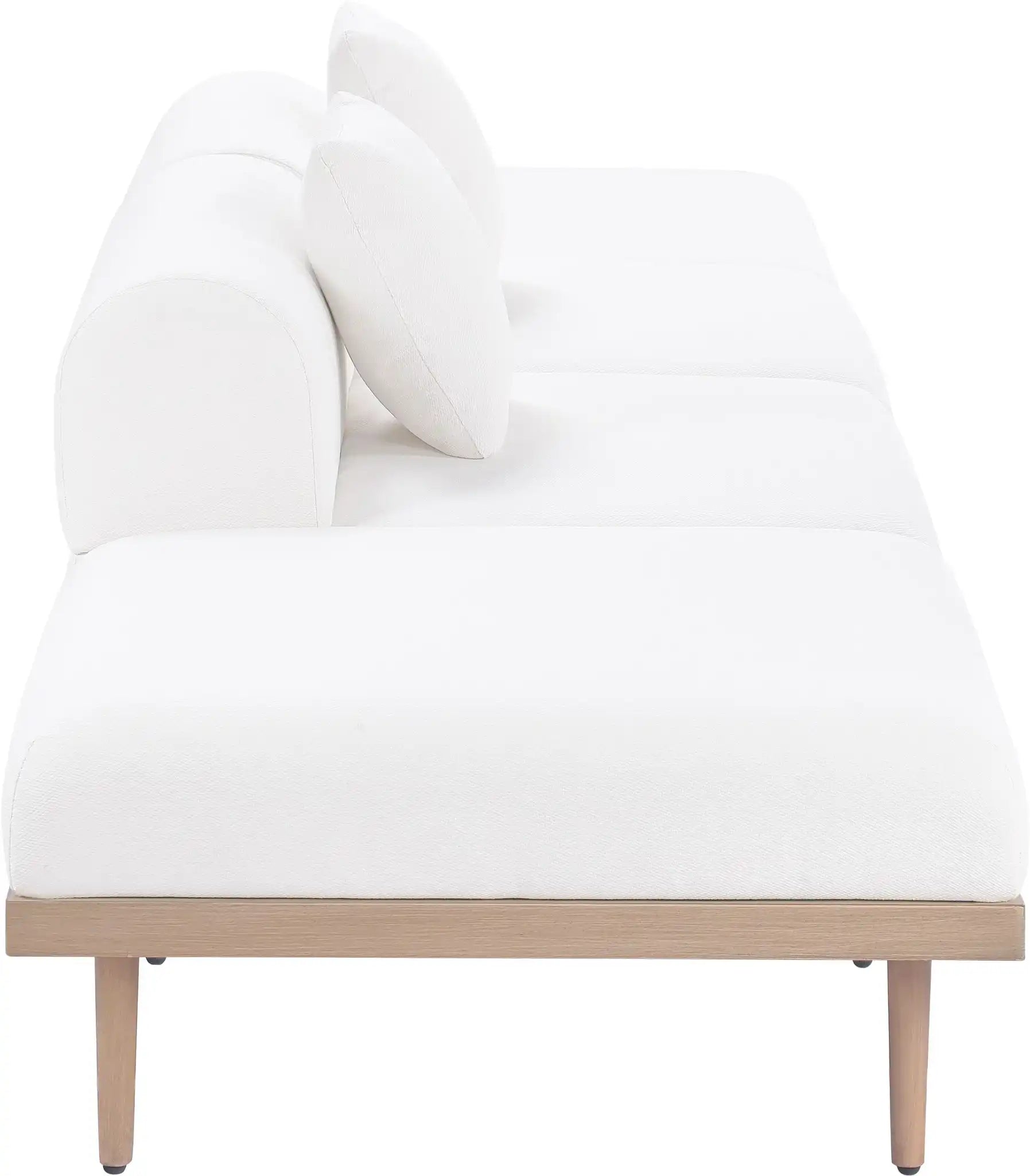 Laguna - 4 Piece 142" Outdoor Patio Armless Modular Sofa With 2 Backless Seats