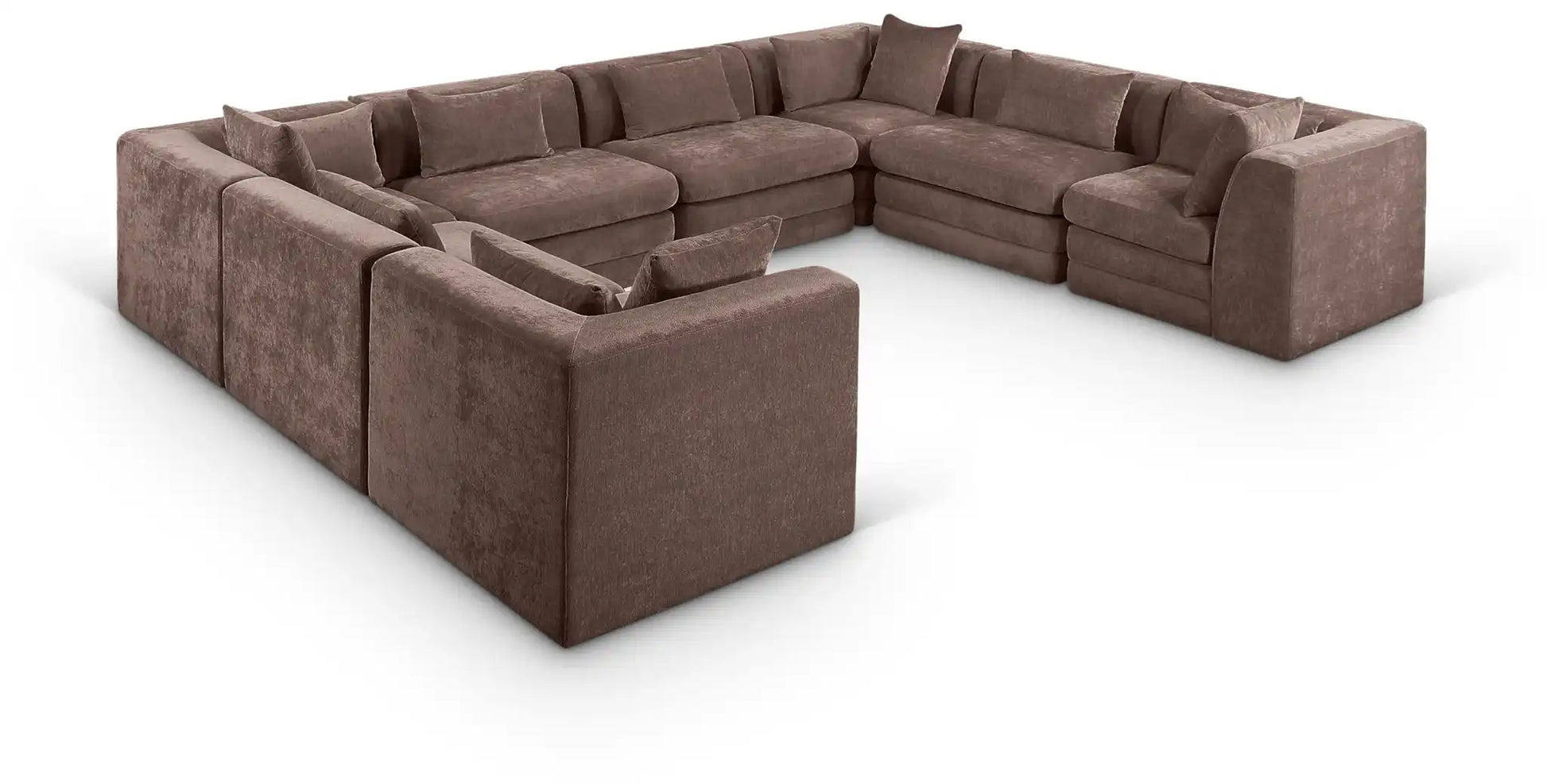 Stellar - 8 Piece Chenille Fabric Upholstered Modular Sectional - Best Buy Furniture