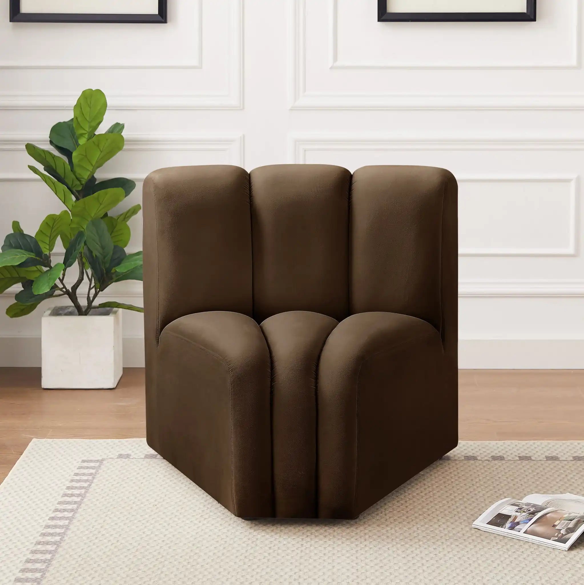 Arc - Velvet Curved Corner Chair
