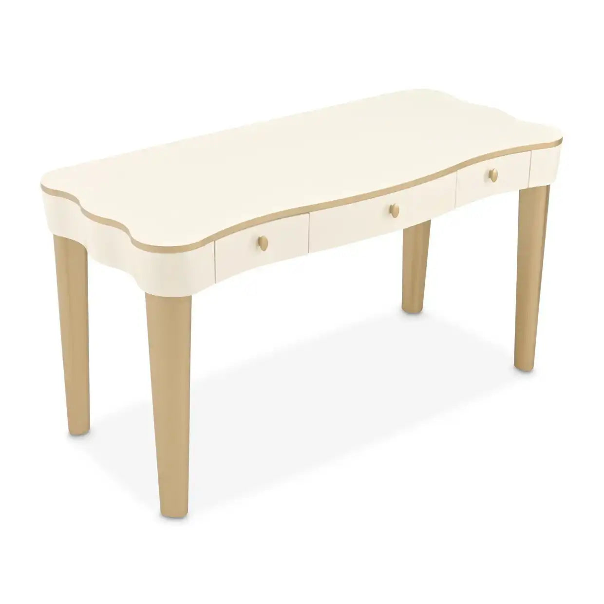 La Terrazza - Vanity Desk - Creamy Pearl - Best Buy Furniture