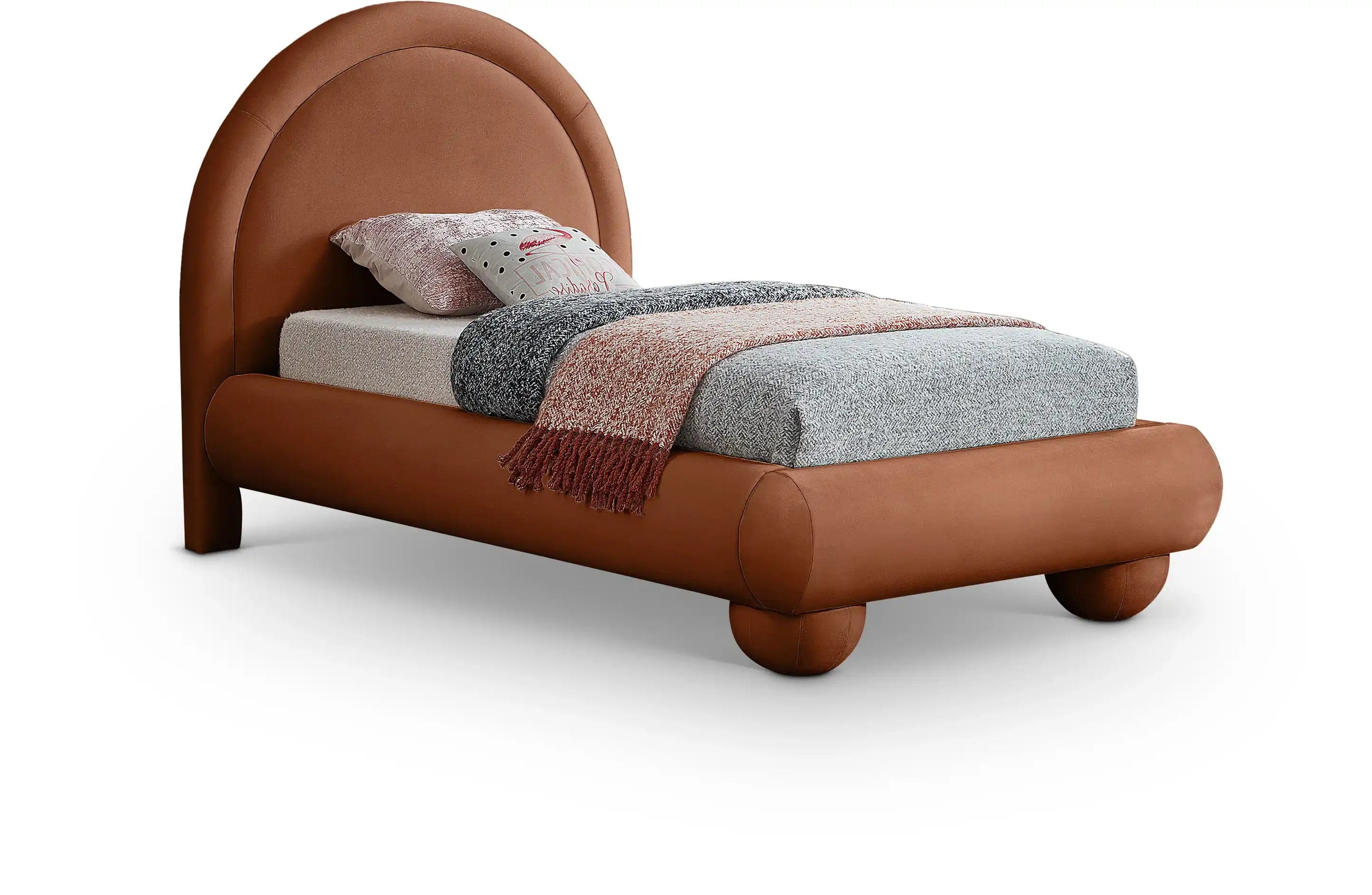 Madrid - Velvet Upholstered Bed - Best Buy Furniture