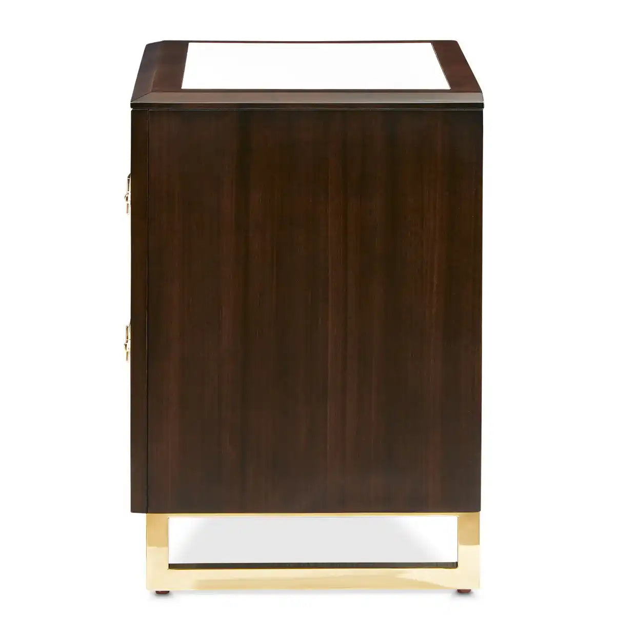 Belmont Place - Nightstand - White / Dark Brown - Best Buy Furniture