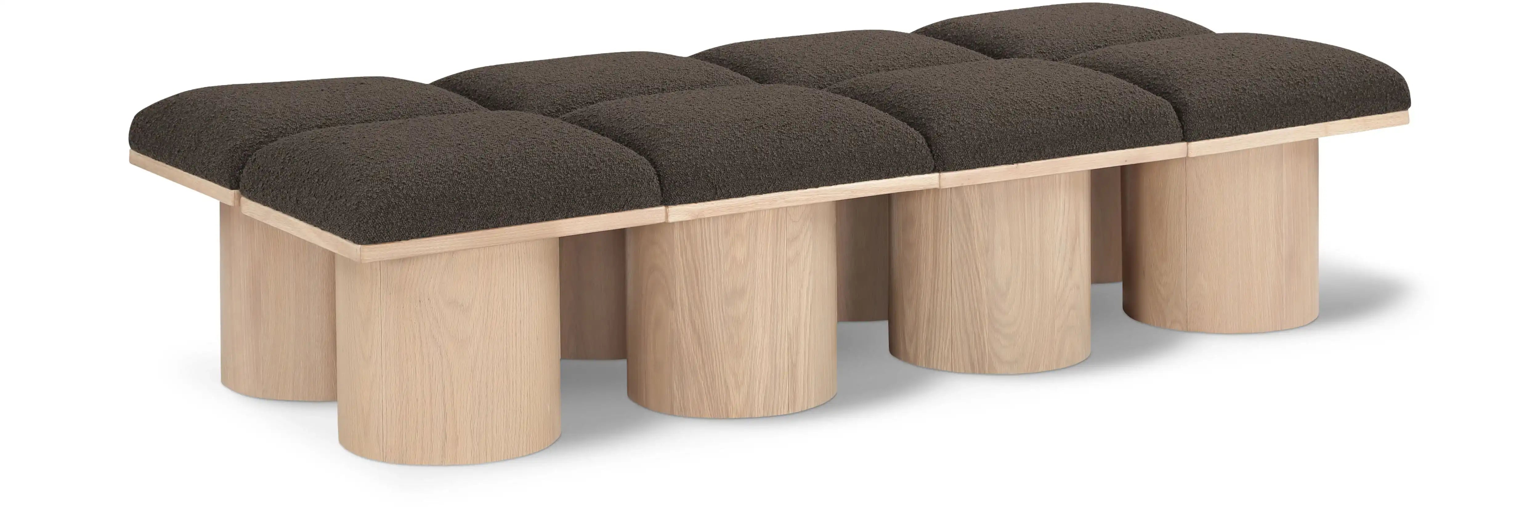Pavilion - 8 Piece Modular Bench With Natural Base - Best Buy Furniture