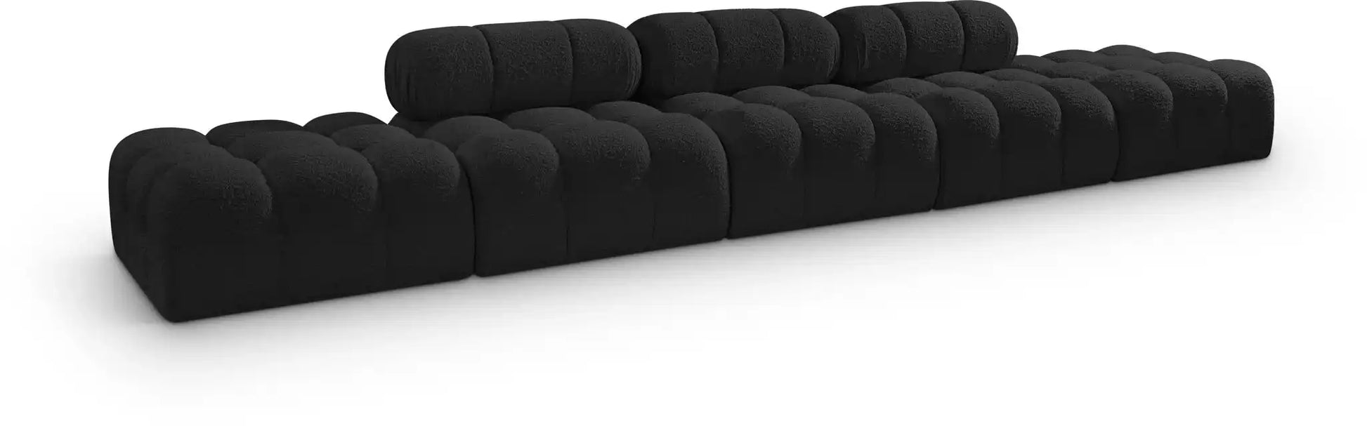 Ames - 5 Piece Boucle Upholstered Modular Sofa With 2 Armless Seats - Best Buy Furniture