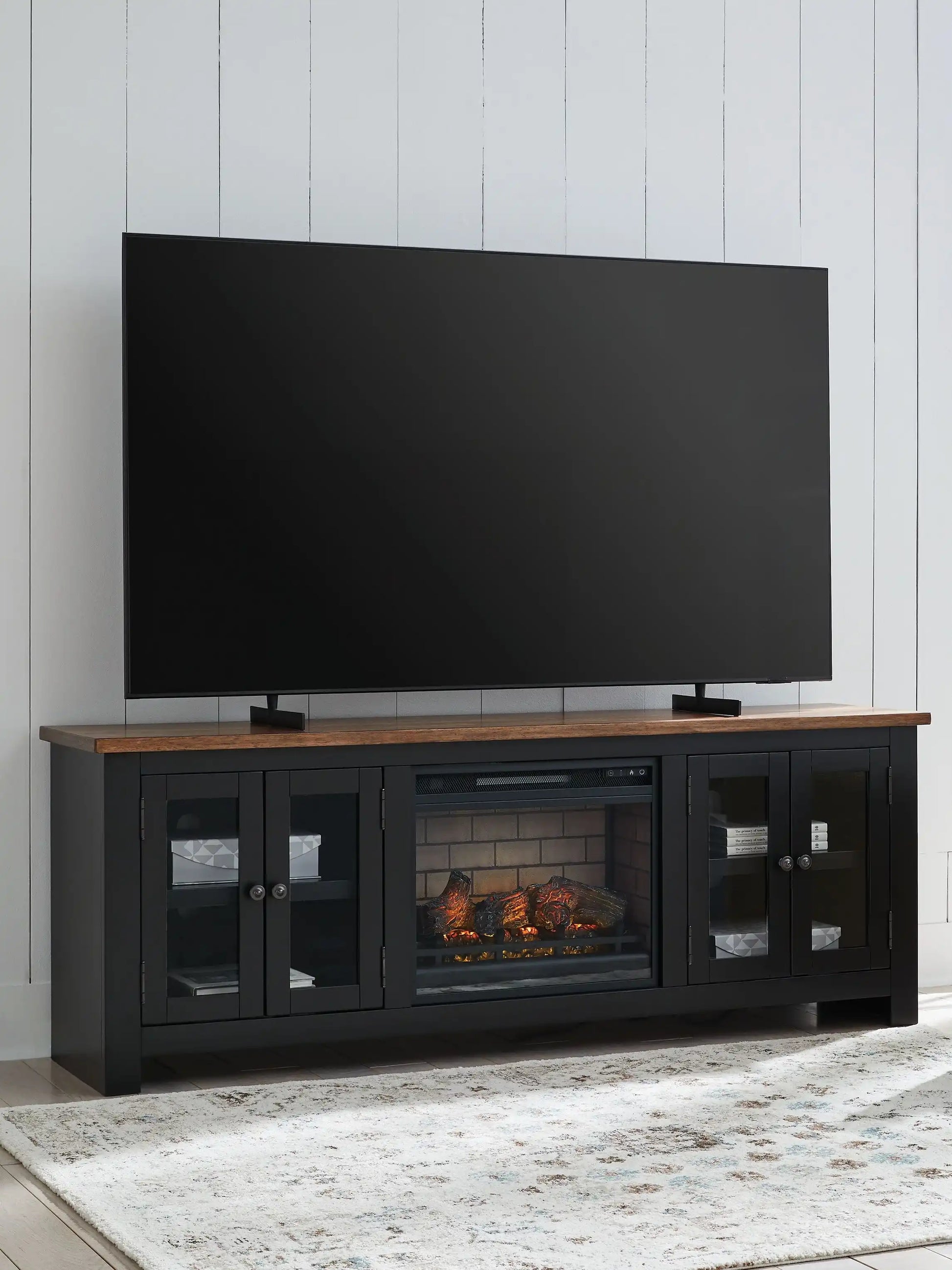 Wildenauer - 76" TV Stand With Electric Fireplace - Best Buy Furniture
