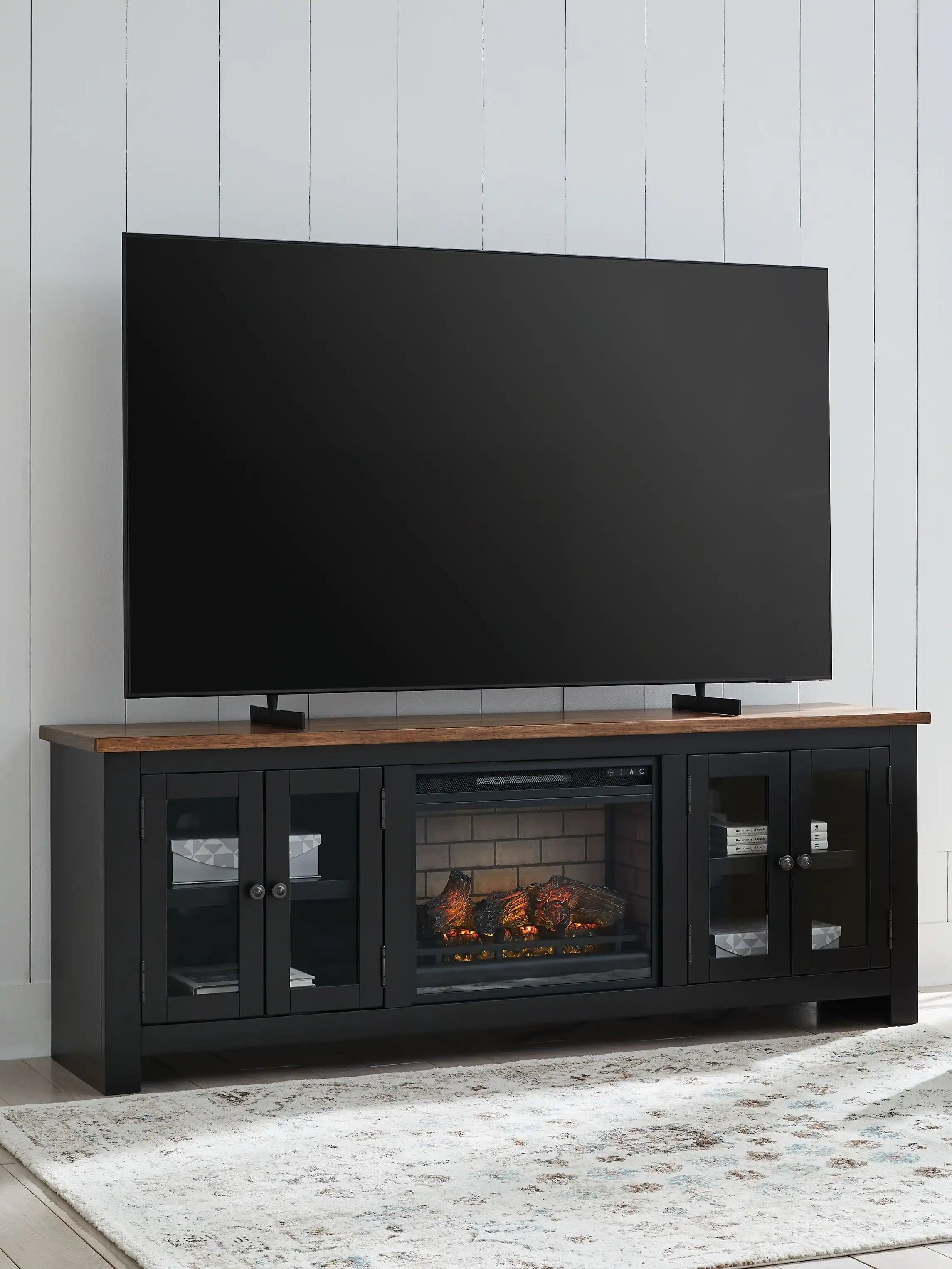 Wildenauer - 76" TV Stand With Electric Fireplace - Best Buy Furniture