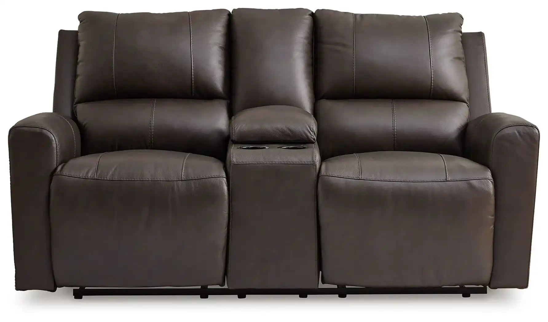 Boxmere - Dbl Power Reclining Loveseat with Console - Storm - Best Buy Furniture