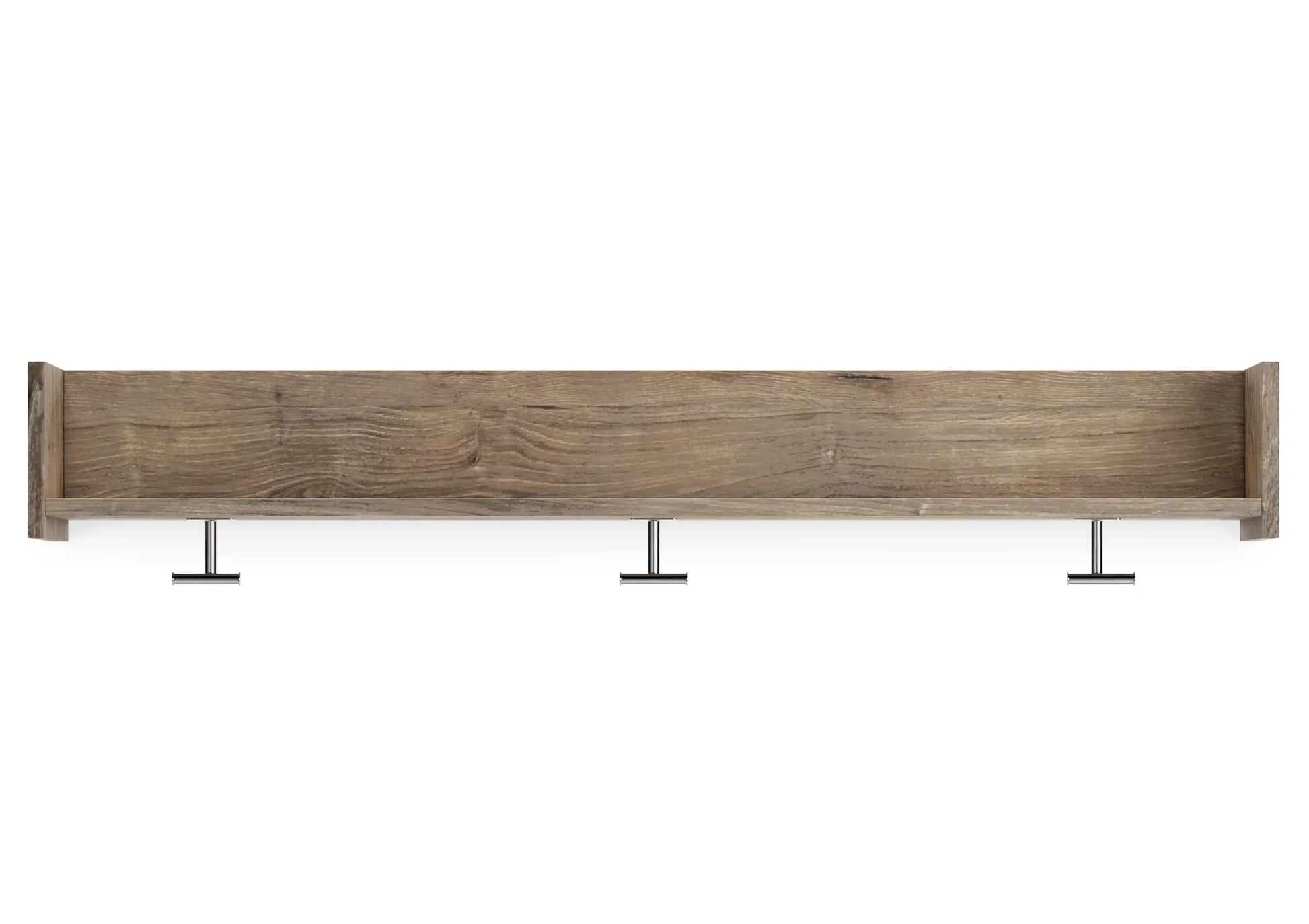 Oliah - Wall Mounted Coat Rack w/Shelf - Natural - Best Buy Furniture