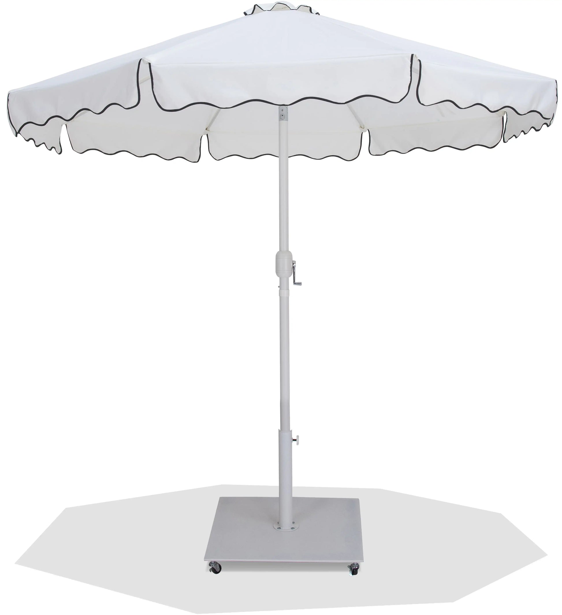 Amalfi - Aluminum Patio Umbrella - White Base / White Pole - Best Buy Furniture