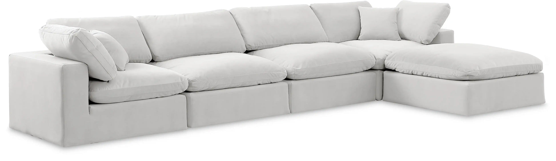 Comfy - 5 Piece Velvet Modular Sectional With Chaise - Best Buy Furniture