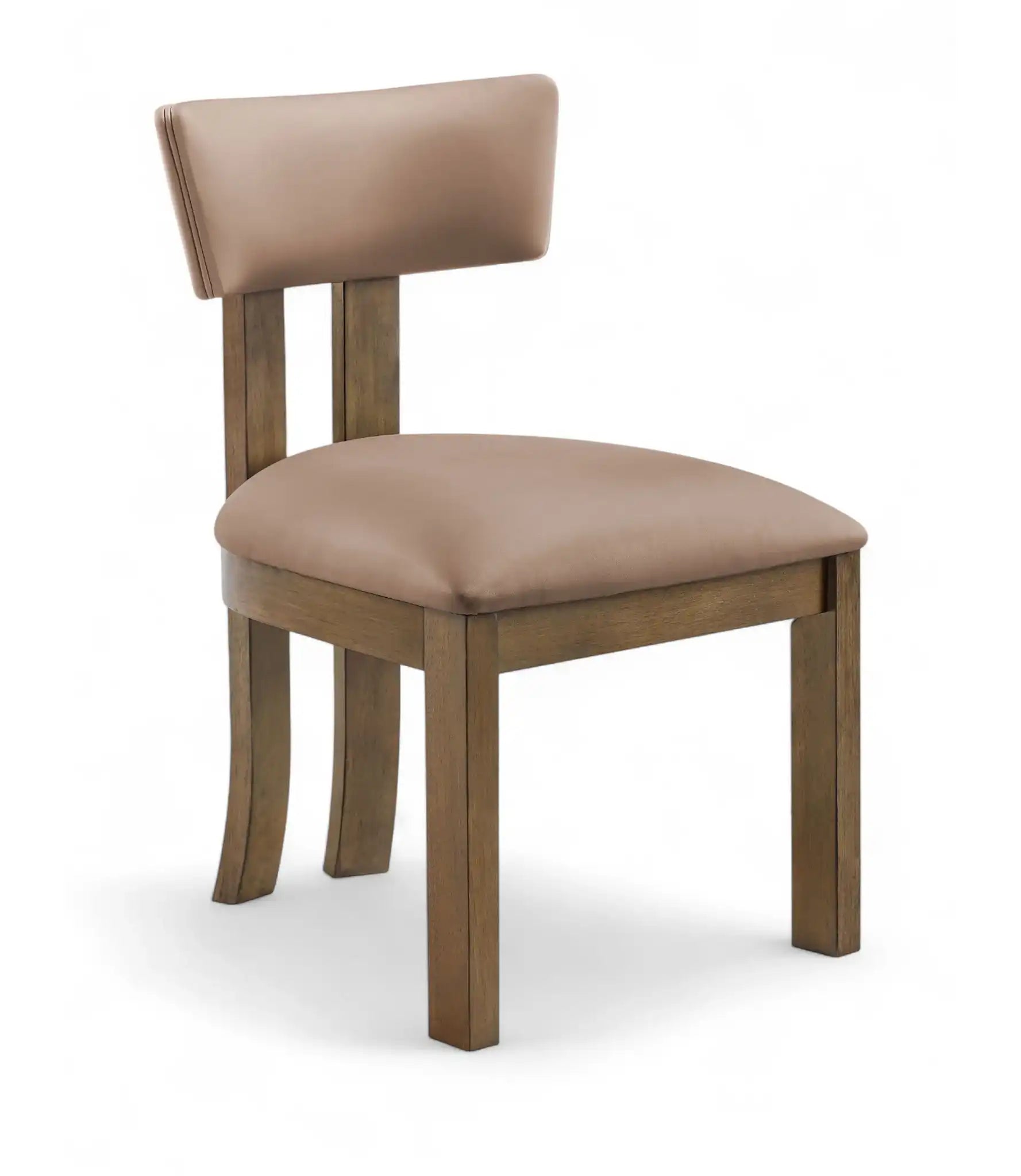 Lavrin - Vegan Leather Upholstered Dining Side Chair (Set of 2) - Walnut Base - Best Buy Furniture